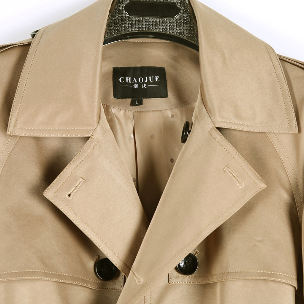 Men's Trench English Double-breasted Coat - enhanced image 6