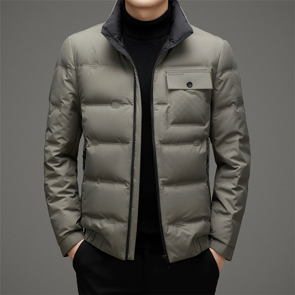 Men's Winter Stand Collar Short Thickened Warm Outdoor Down Jacket - enhanced image 6