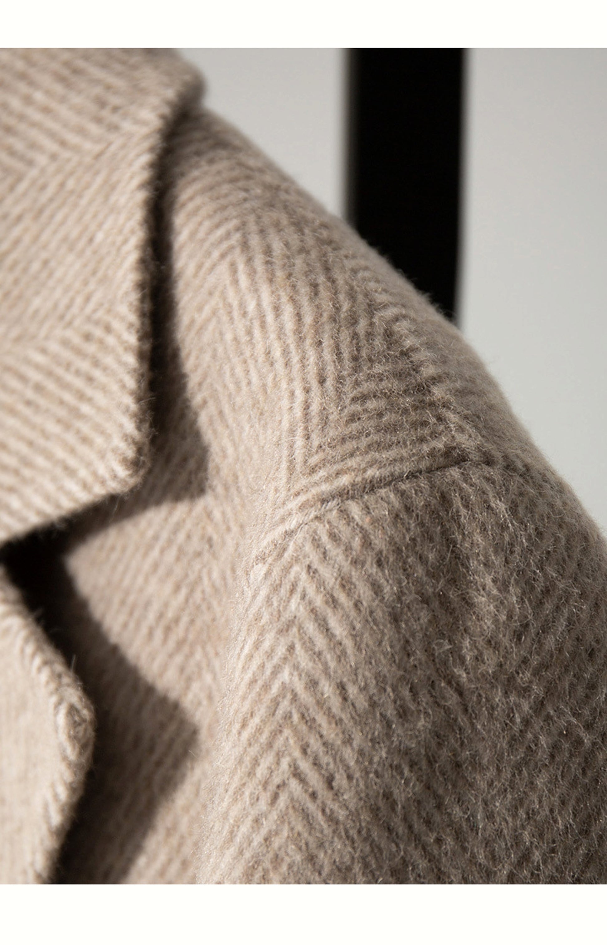 MetroElite™ Men's Wool Coat – Premium Herringbone Winter Edition - enhanced image 6