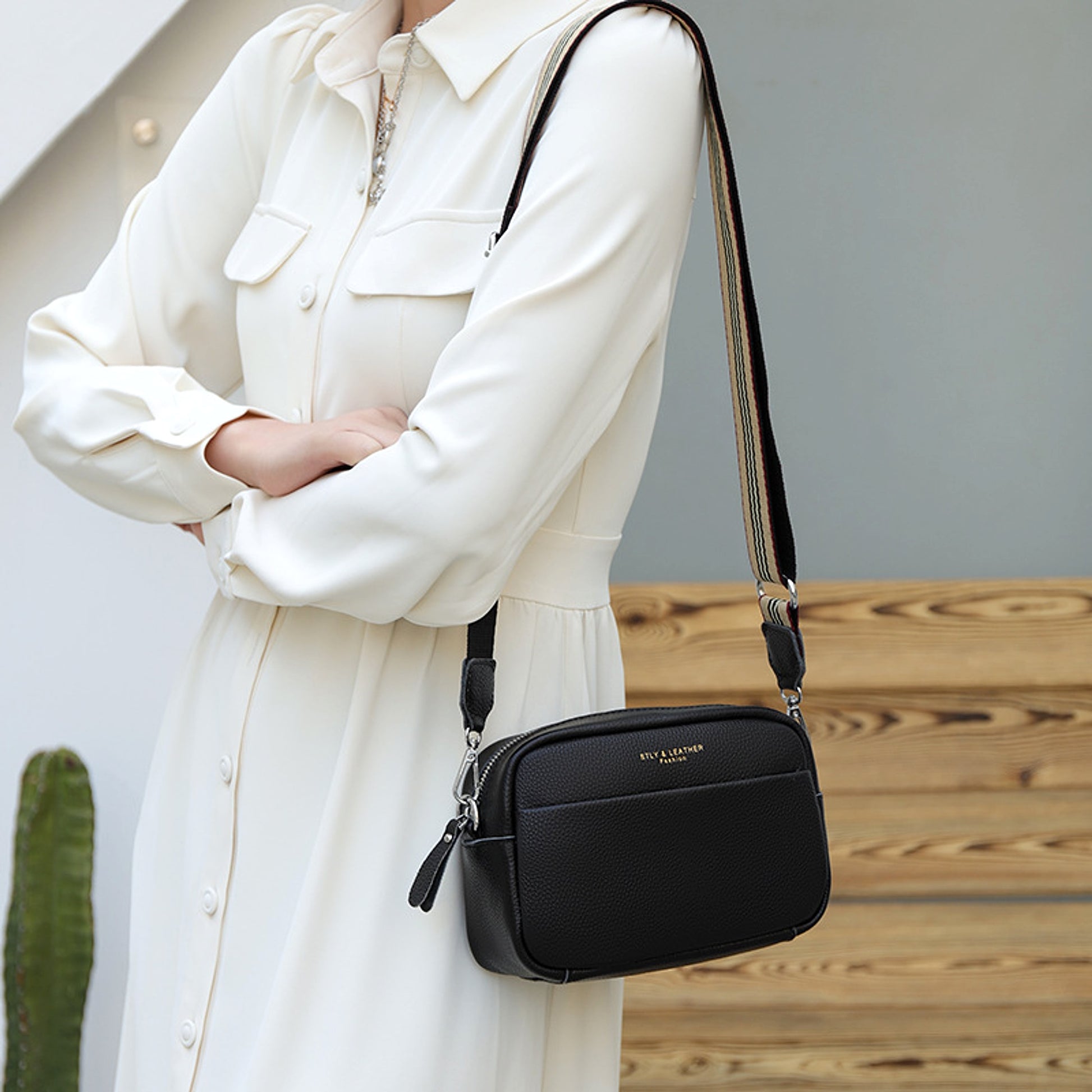 MetroVibe™ – Stripe Urban Crossbody Bag - enhanced image 6