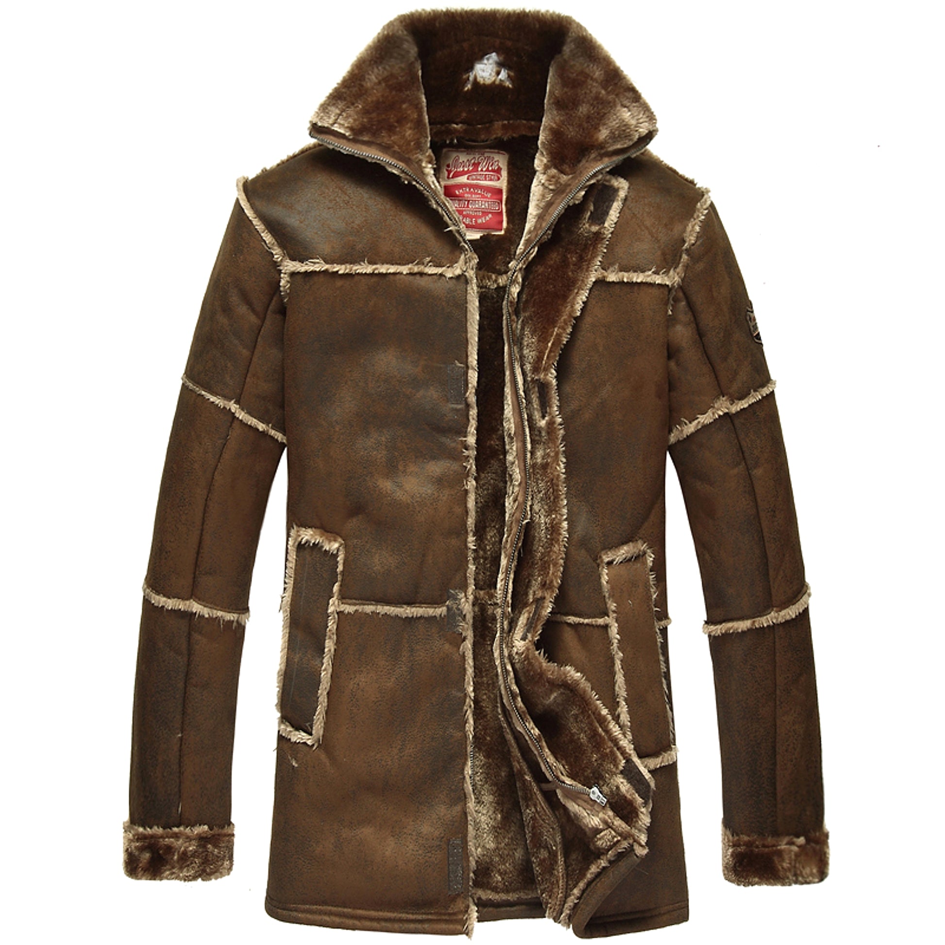 Mid-length Leather Jacket One Coat For Men - enhanced image 6