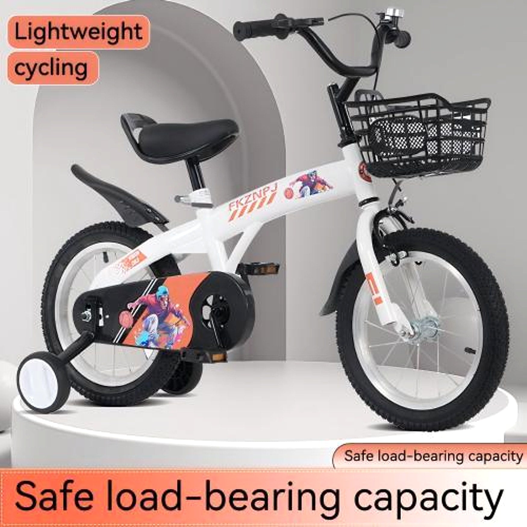 MiniRider™ 16 – 16-Inch Sport Bike for Kids (White, with Training Wheels) - enhanced image 6