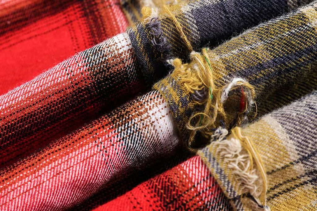 Multi-color Mosaic Plaid Fringed Hem Long Sleeve DressShirt Men - enhanced image 6
