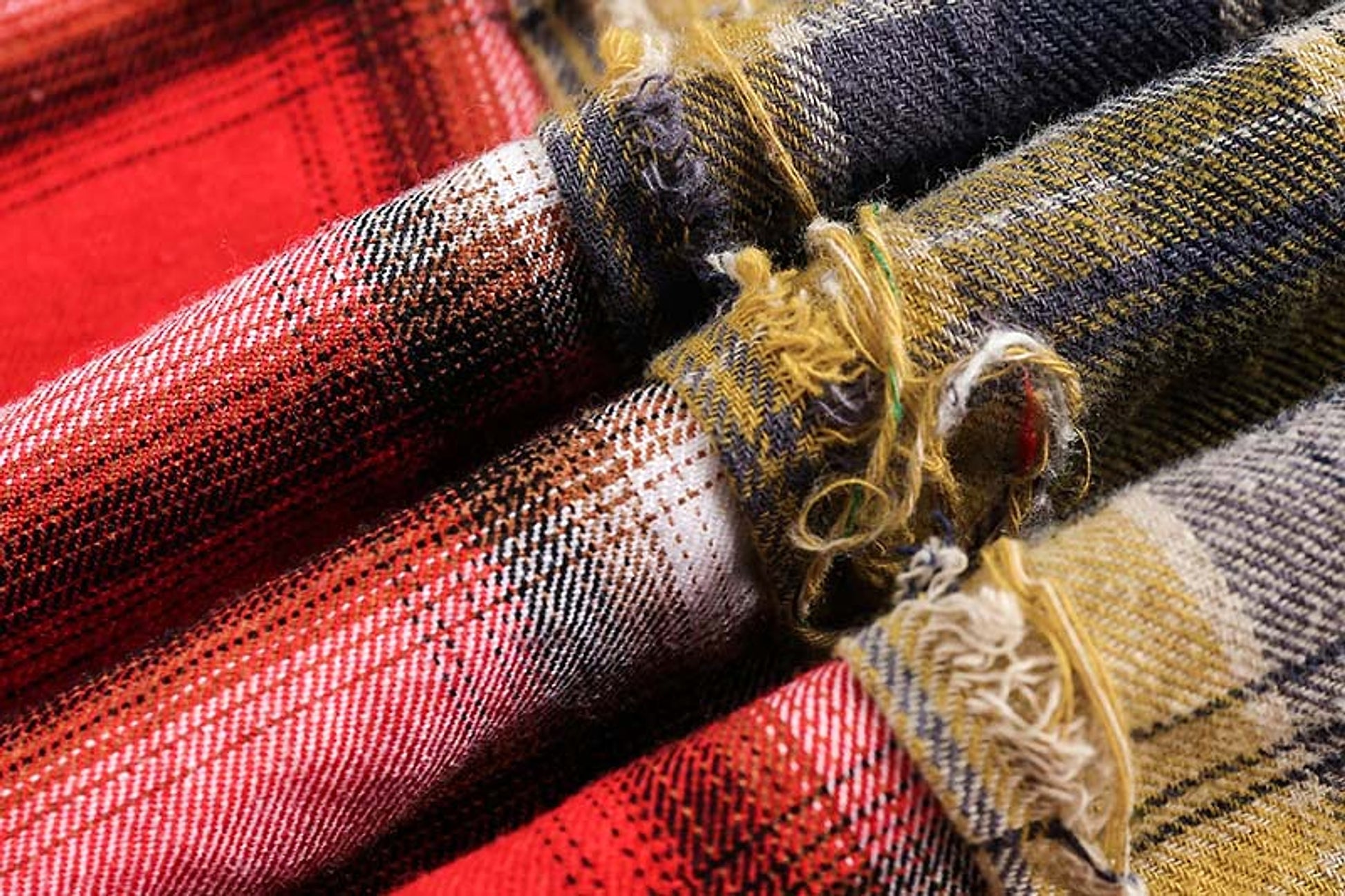 Multi-color Mosaic Plaid Fringed Hem Long Sleeve DressShirt Men - enhanced image 6
