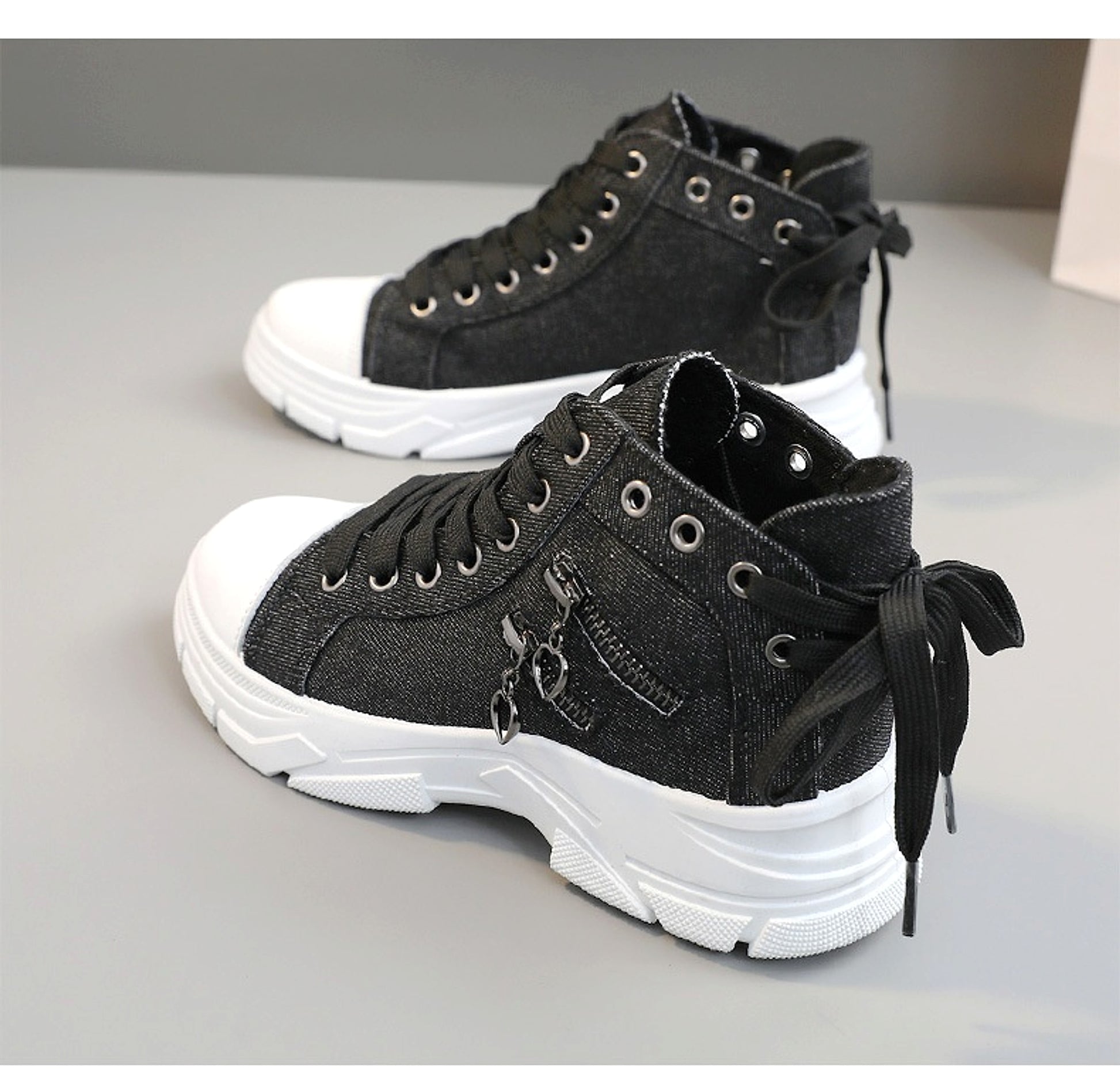 CanvasStep™ – Platform High-Top Sneakers with Zipper Details - enhanced image 6