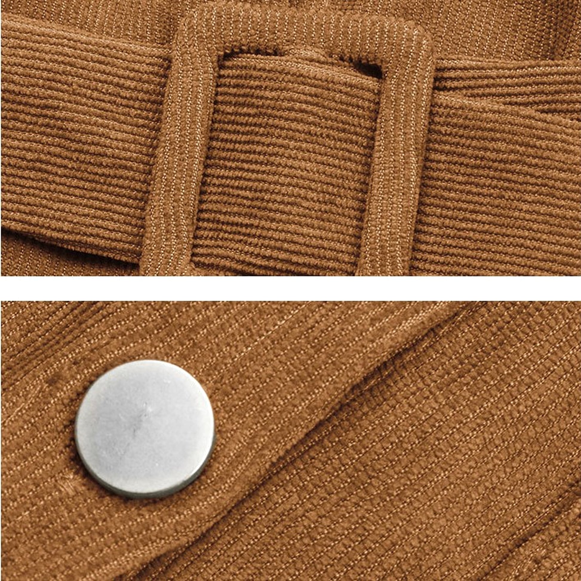 A. New Models Lapels Long-sleeved Corduroy Dresses - enhanced image 6