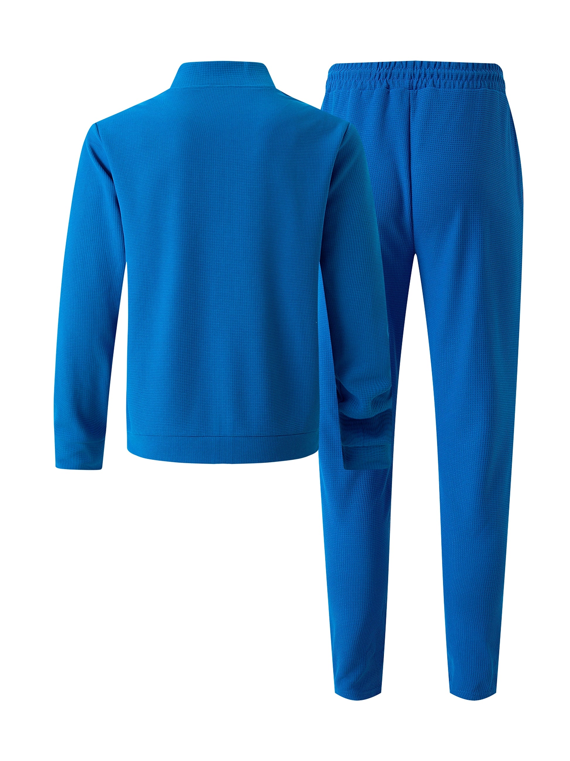 New Waffle Baseball Uniform Pocket Zipper Jacket Coat Set - enhanced image 6