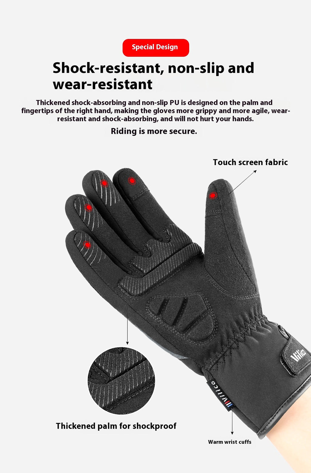 Outdoor Non-slip Cold Velvet Wear-resistant Gloves - enhanced image 6