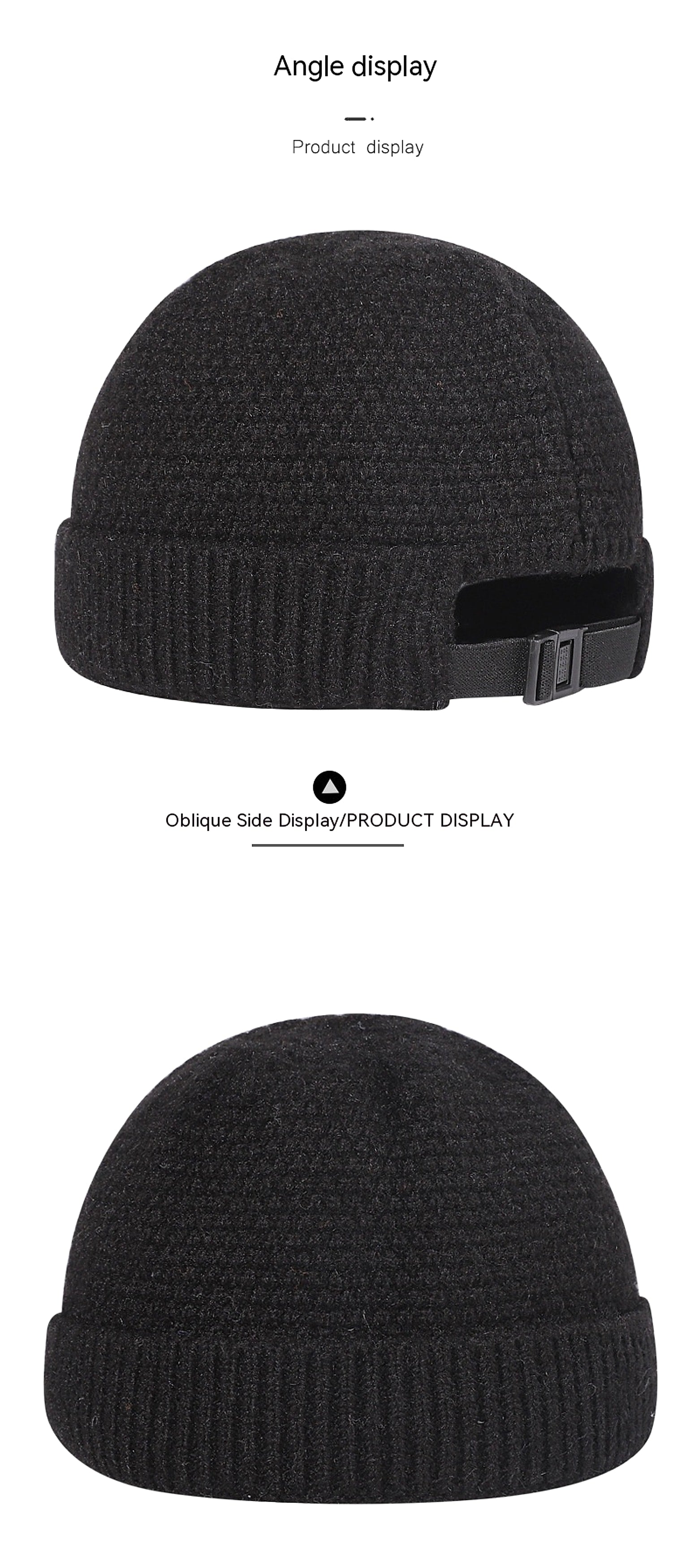Outdoor Warm Hemming Knitted Woolen Cap - enhanced image 6