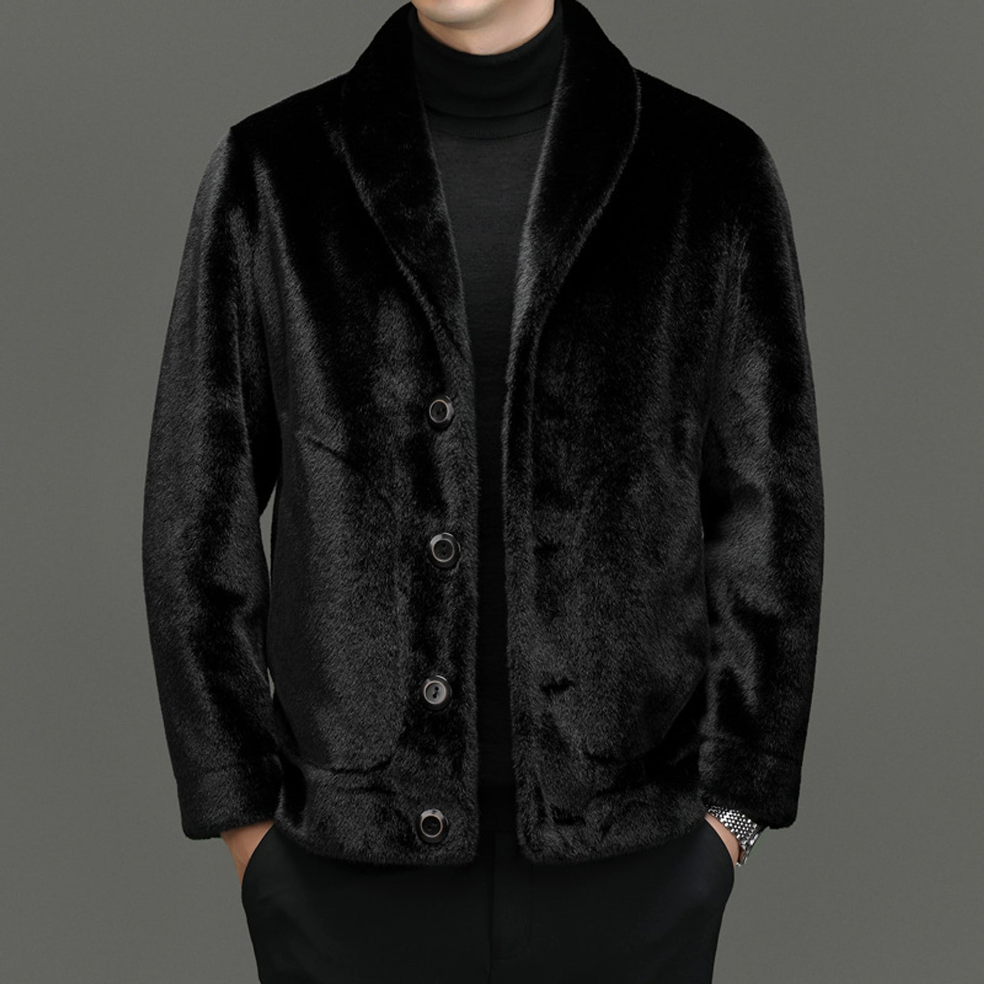 Padded Jacket Fur Integrated Double-sided Top - enhanced image 6