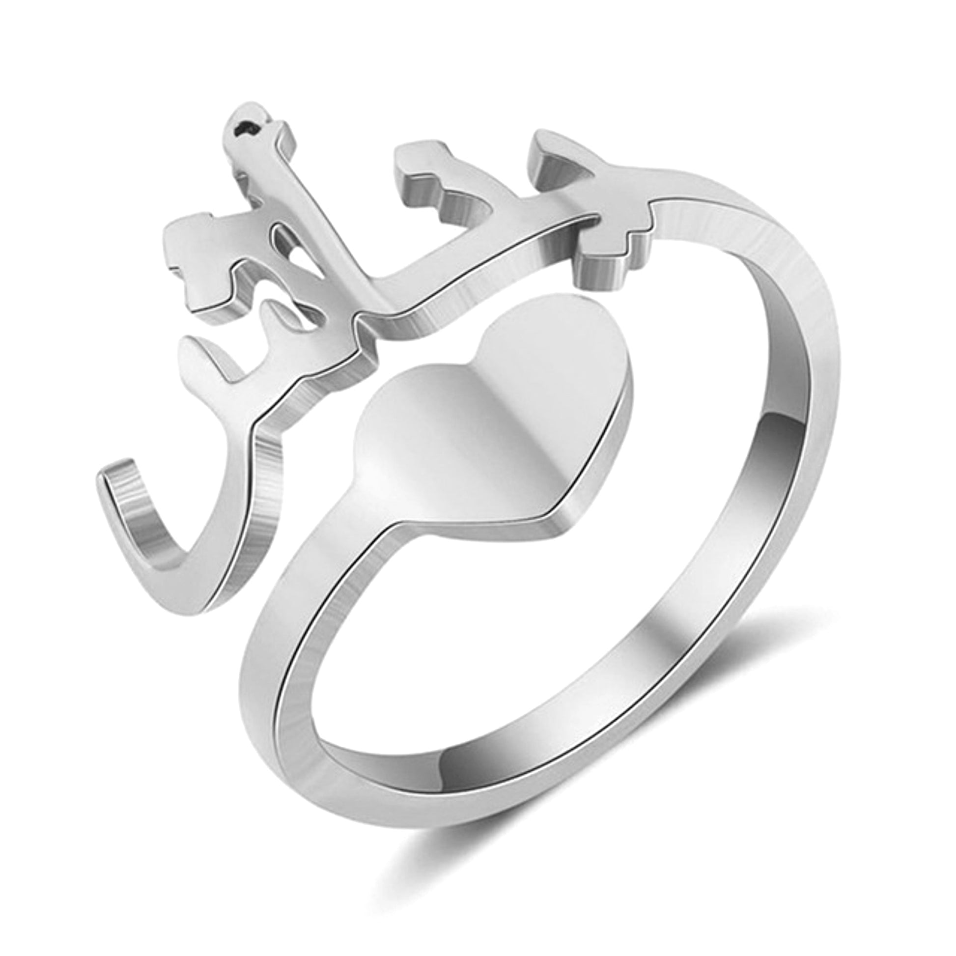 Personalized Custom Titanium Steel Name Ring - enhanced image 6