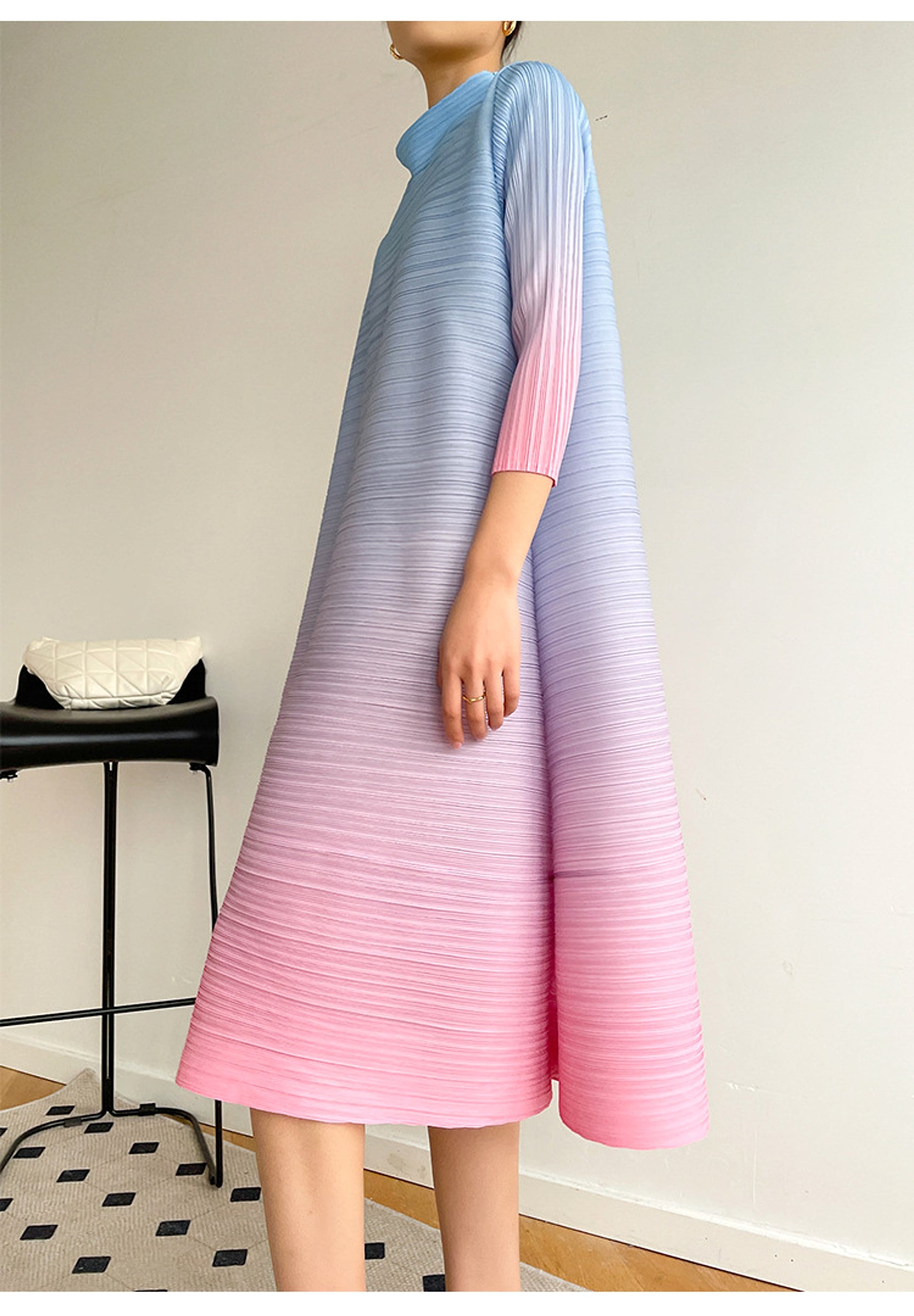 Pleated Plus Size Dress Women - enhanced image 6