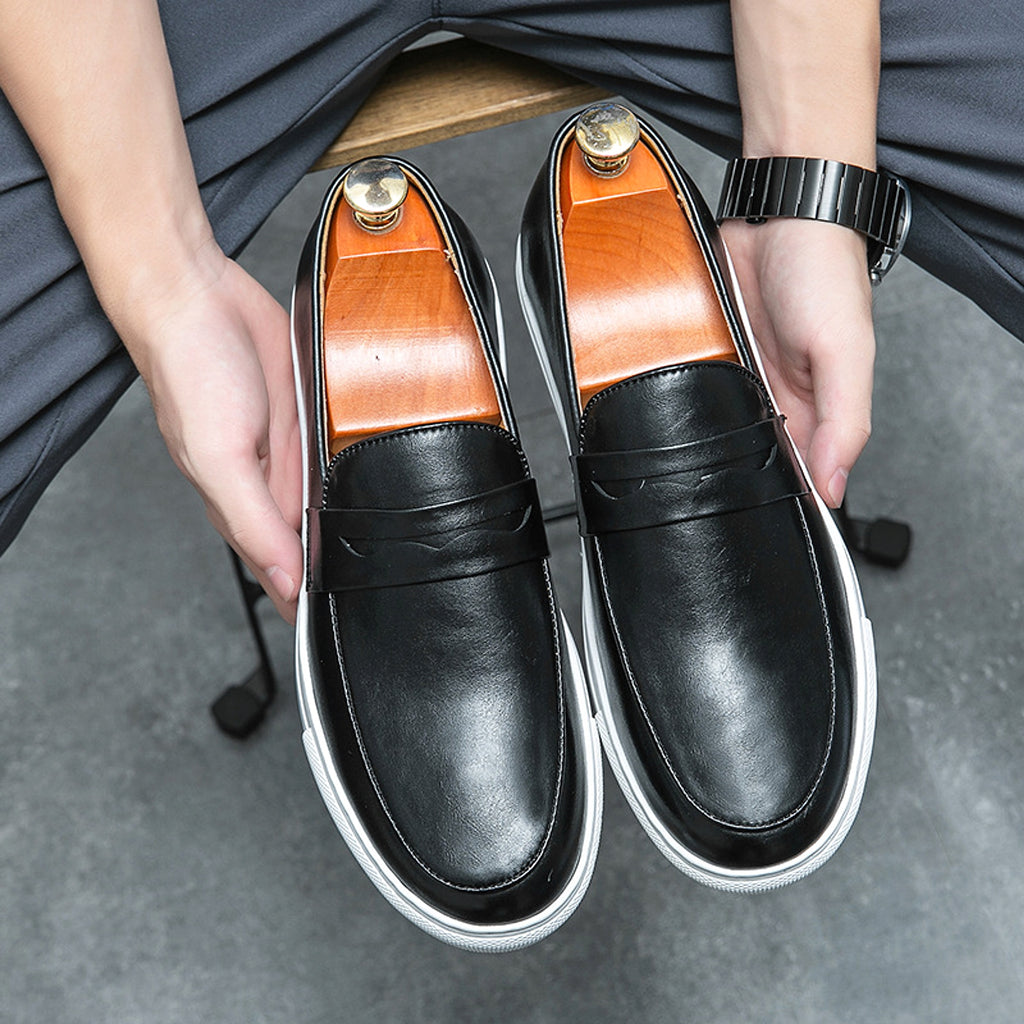 Plus Size Board Shoes Male Business Casual Leather Shoes Men - enhanced image 6