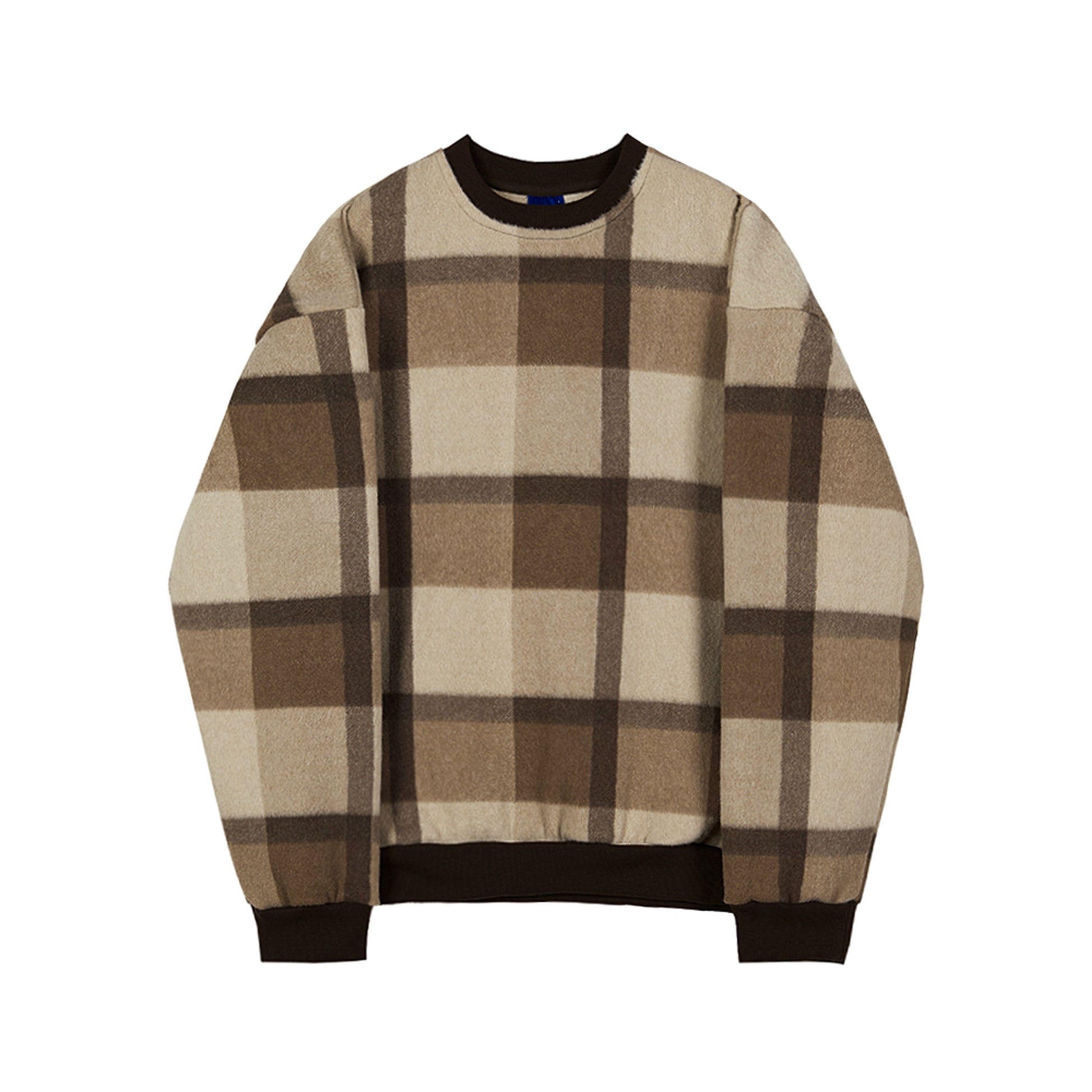 Plush Plaid Sweater Men's - enhanced image 6