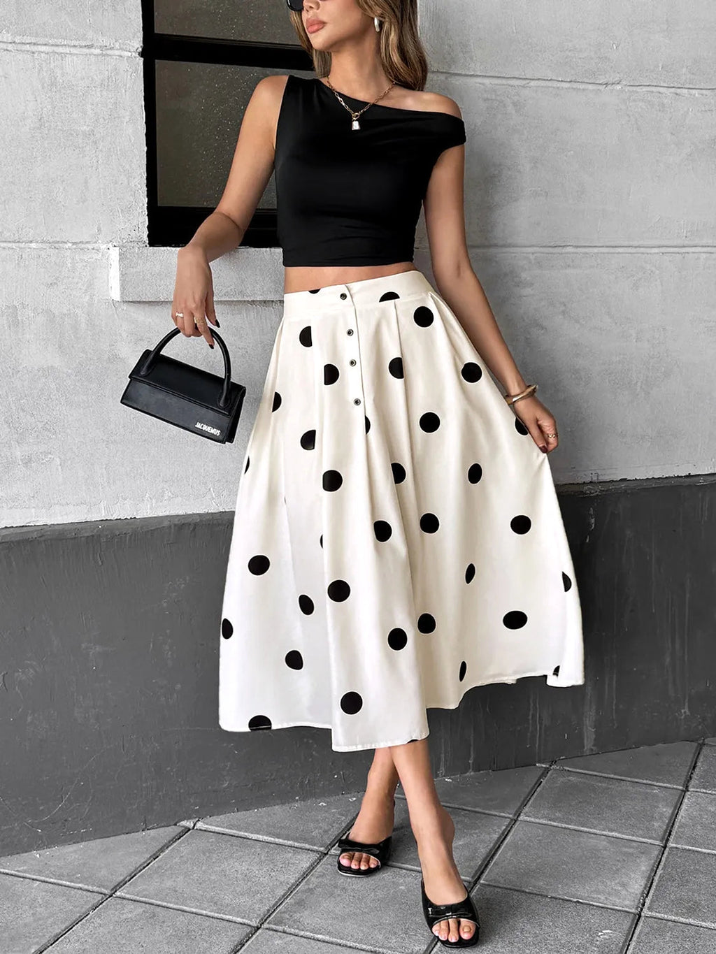 Polka Dot Skirt - enhanced image 6