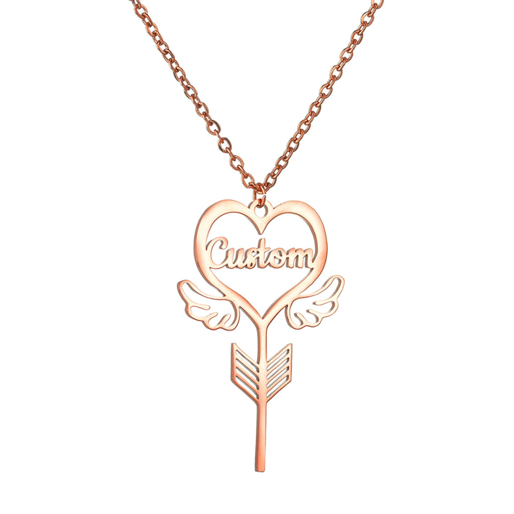 Popular Name Necklace Small Design Sense Love Butterfly Shape Key Pendant Necklace Gift - enhanced image 6