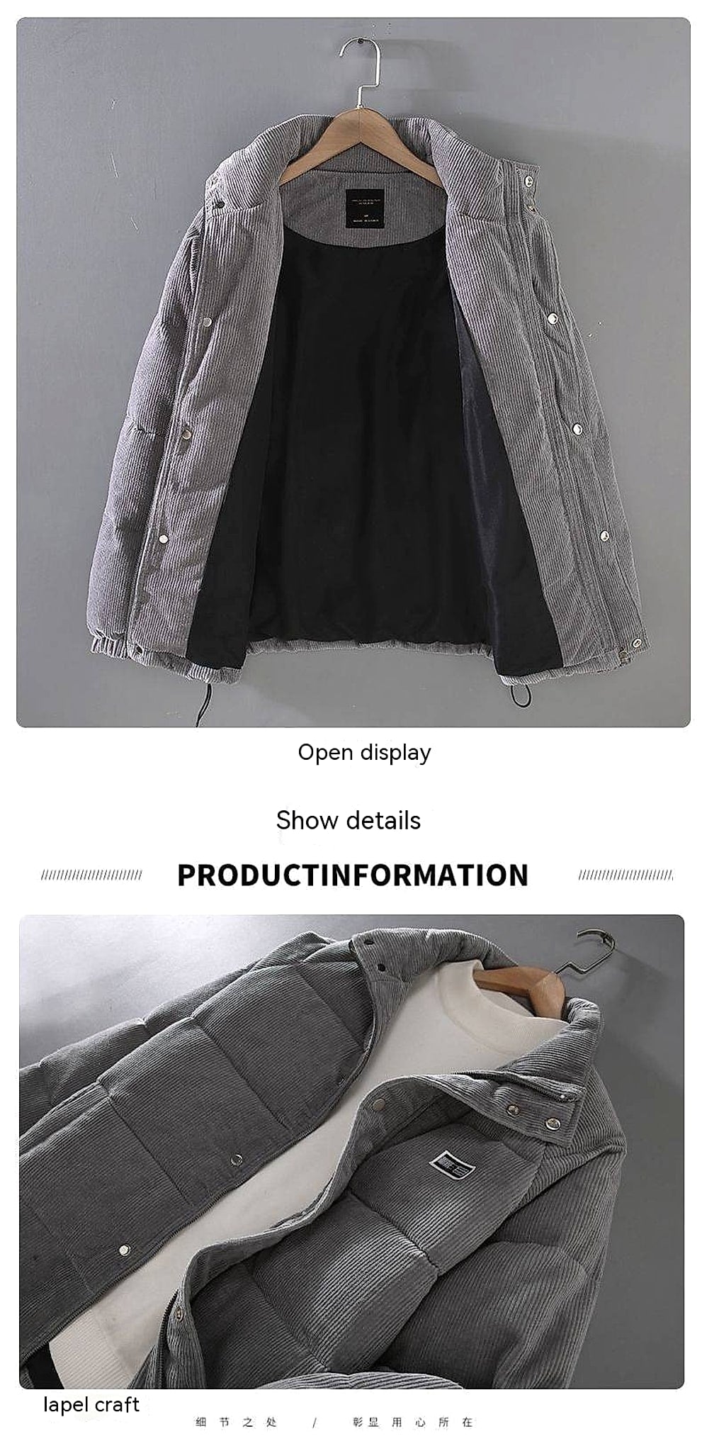 Puffer Jacket Coat Outerwear Top Men - enhanced image 6