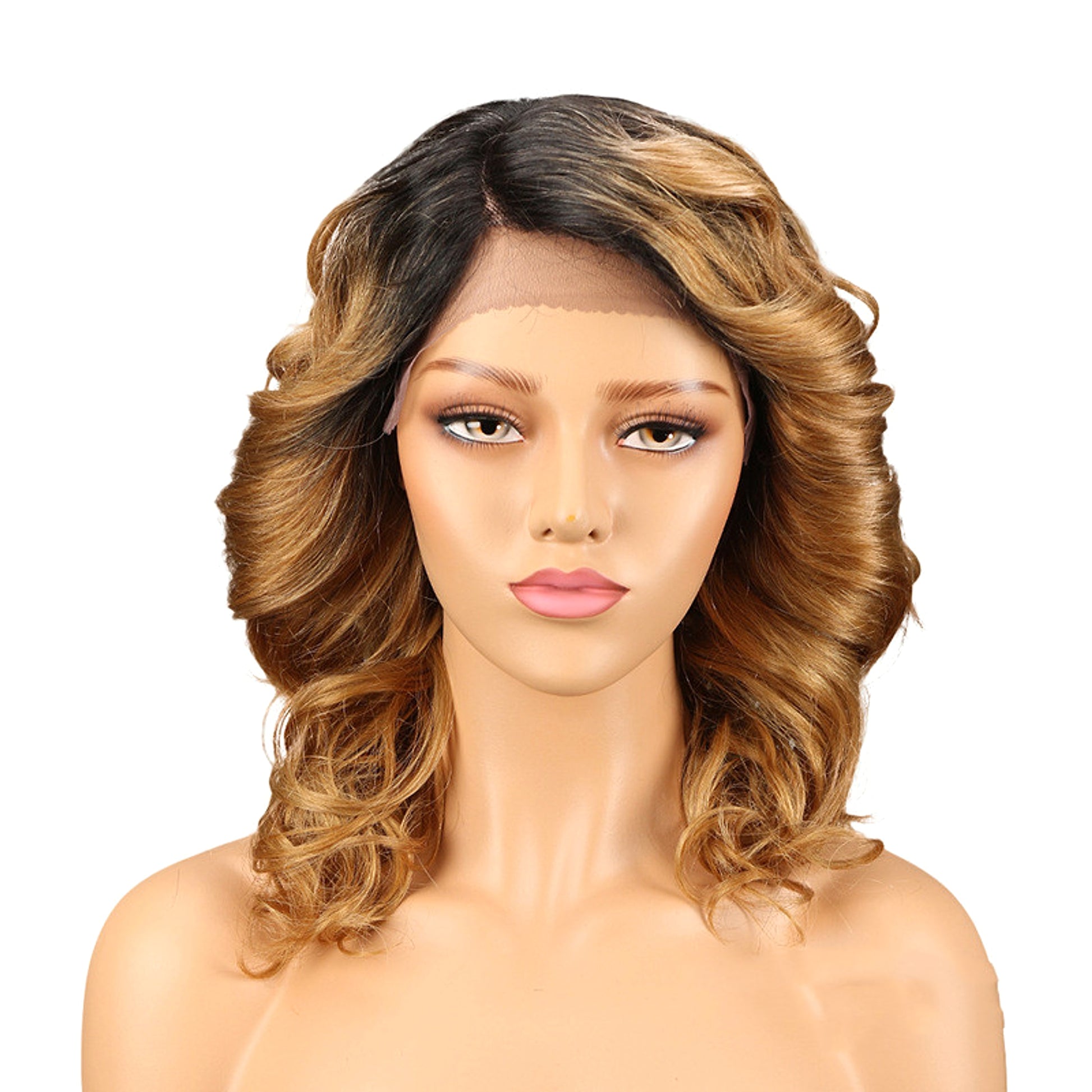 Real Hair Headgear Women Hair Stitch Lace Wig Long Curly Hair - enhanced image 6