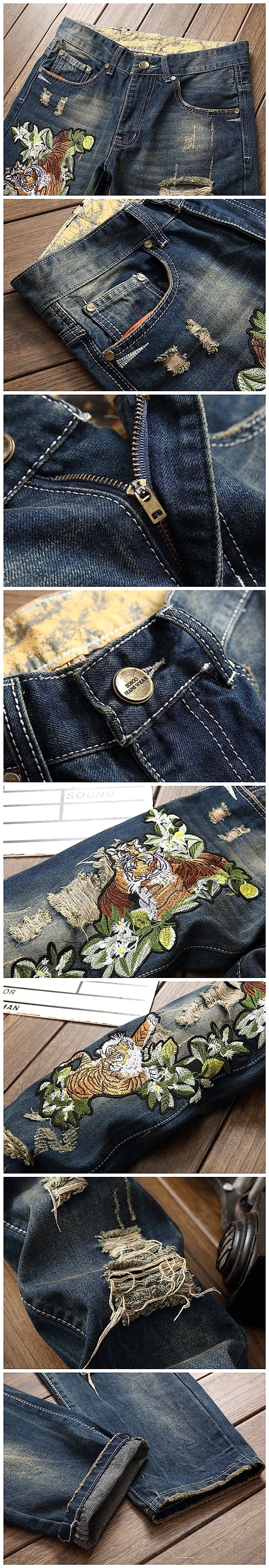 TIGER Cool Trendy Straight Men's Jeans - enhanced image 6