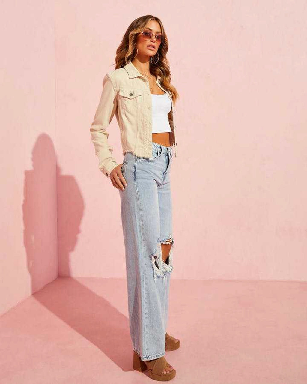 Ripped Slimming Jeans For Women - enhanced image 6