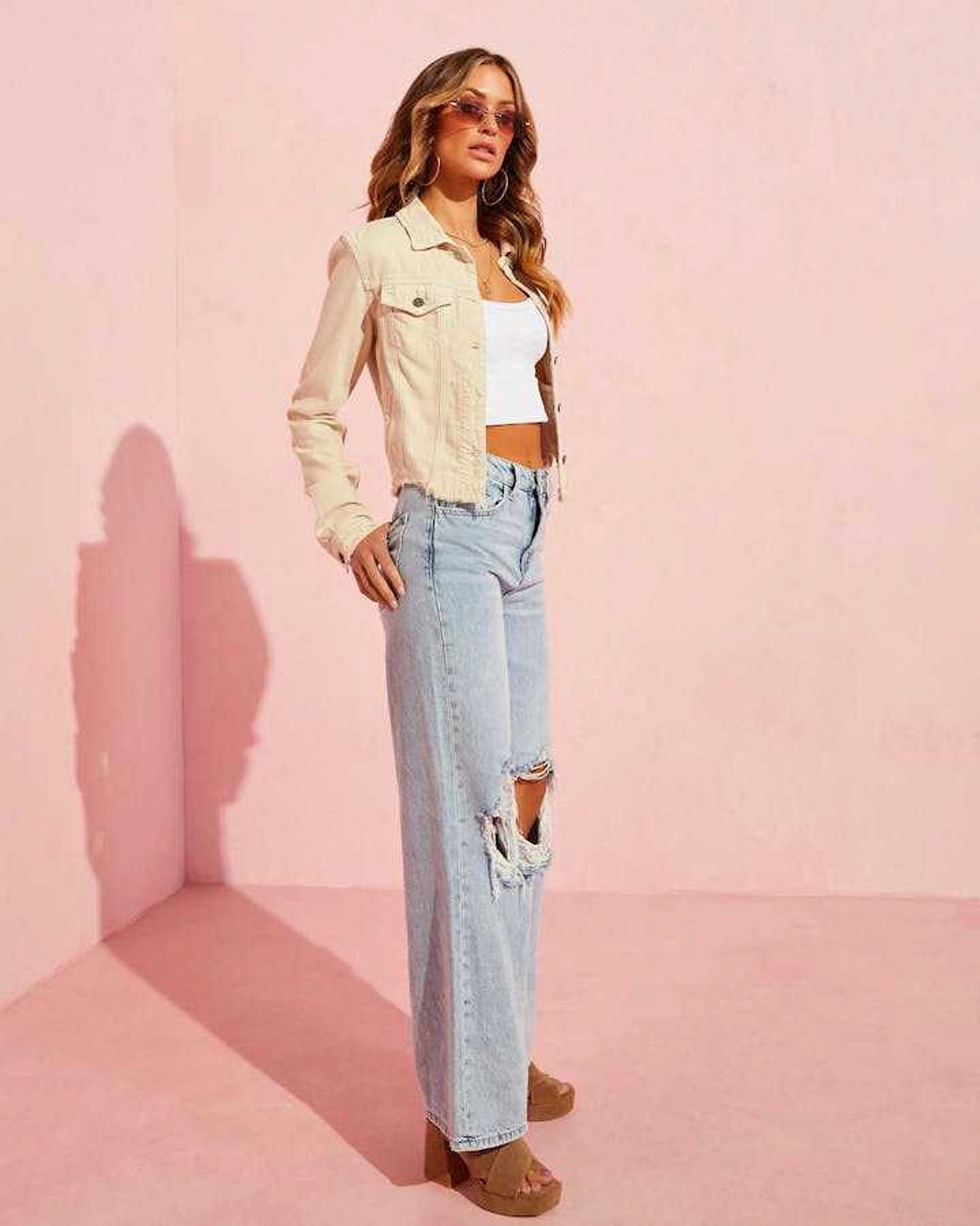 Ripped Slimming Jeans For Women - enhanced image 6
