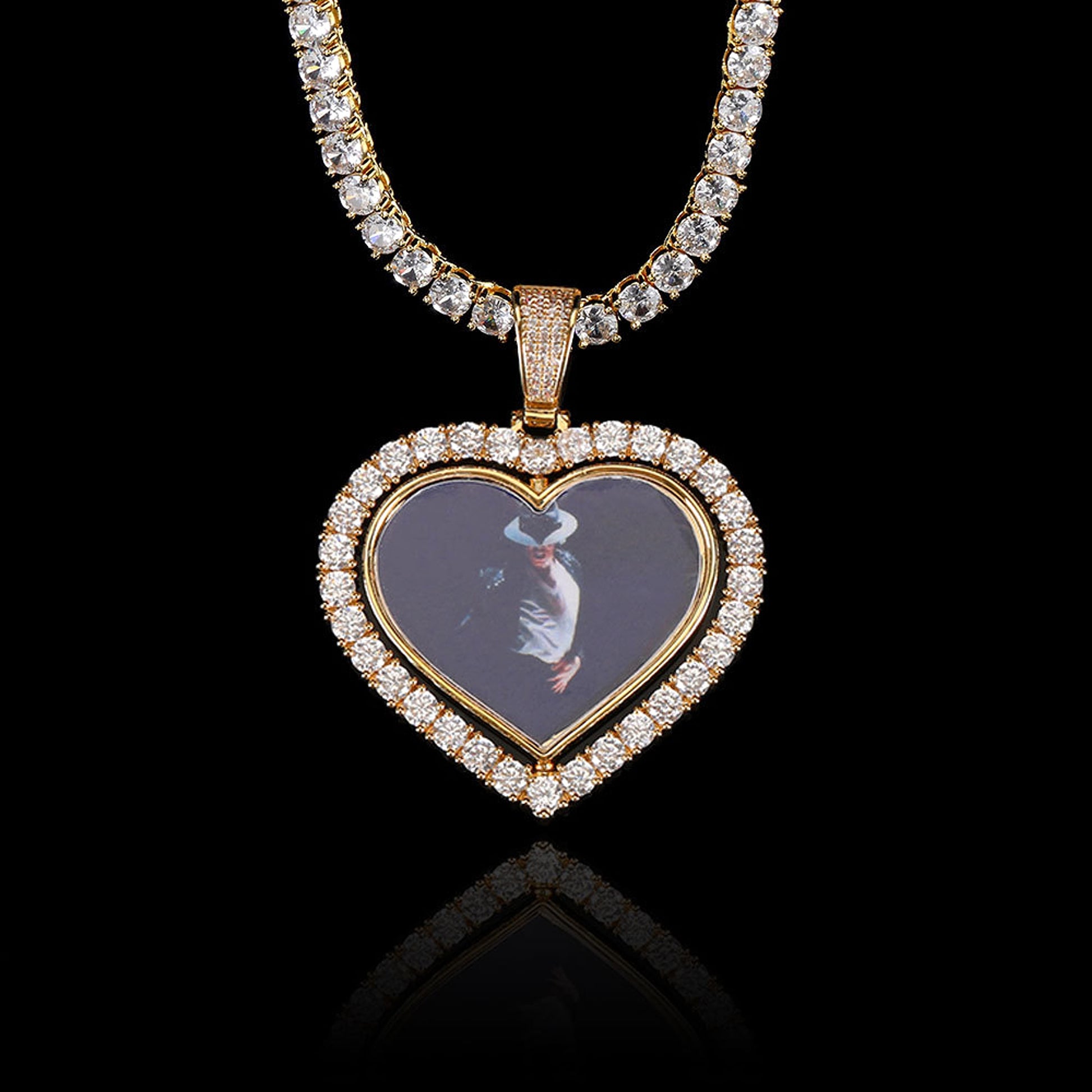Rotating Double-sided Love Photo Pendant Necklace - enhanced image 6