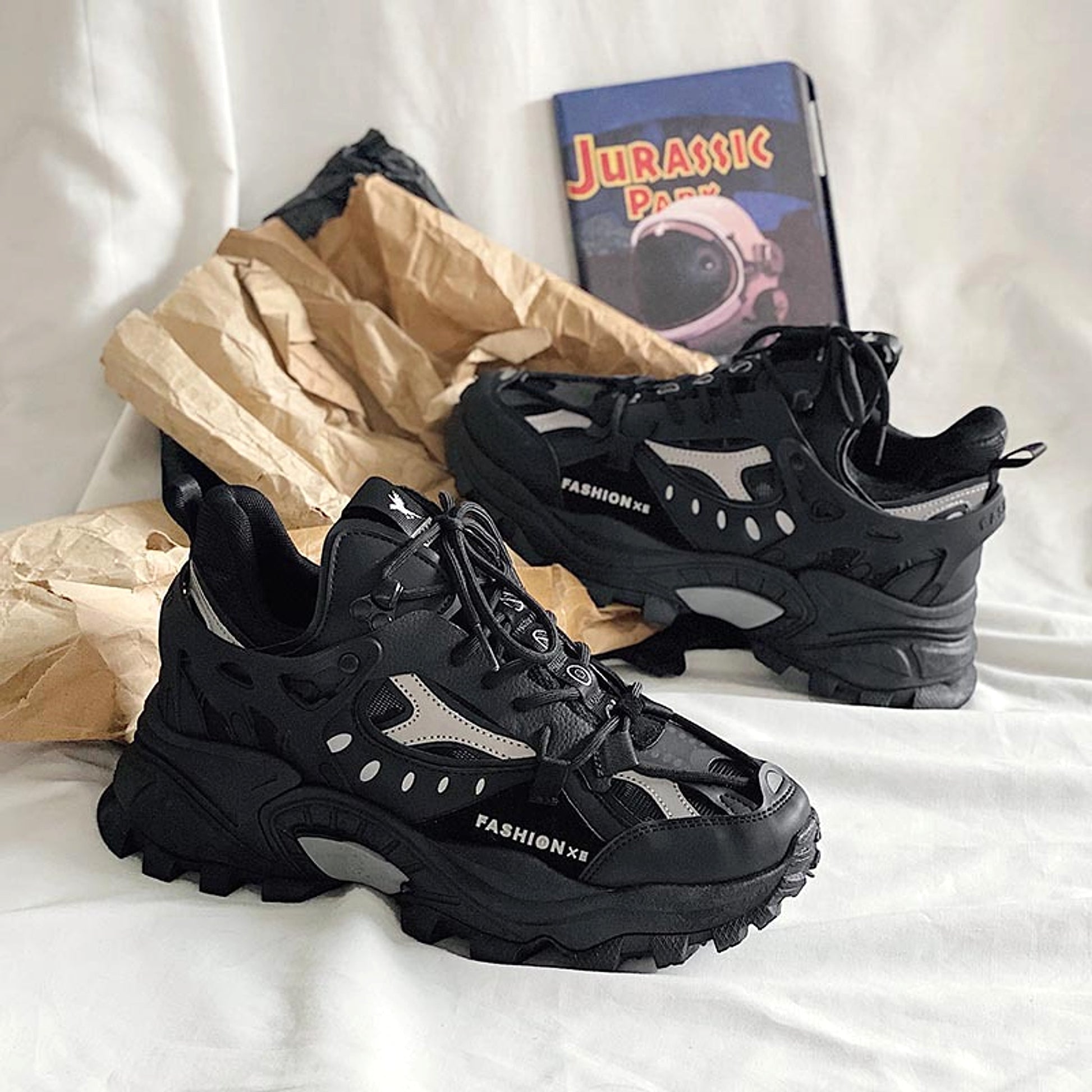 Round Head Net Top Daddy Shoes Thick Soled Casual Shoe Man - enhanced image 6