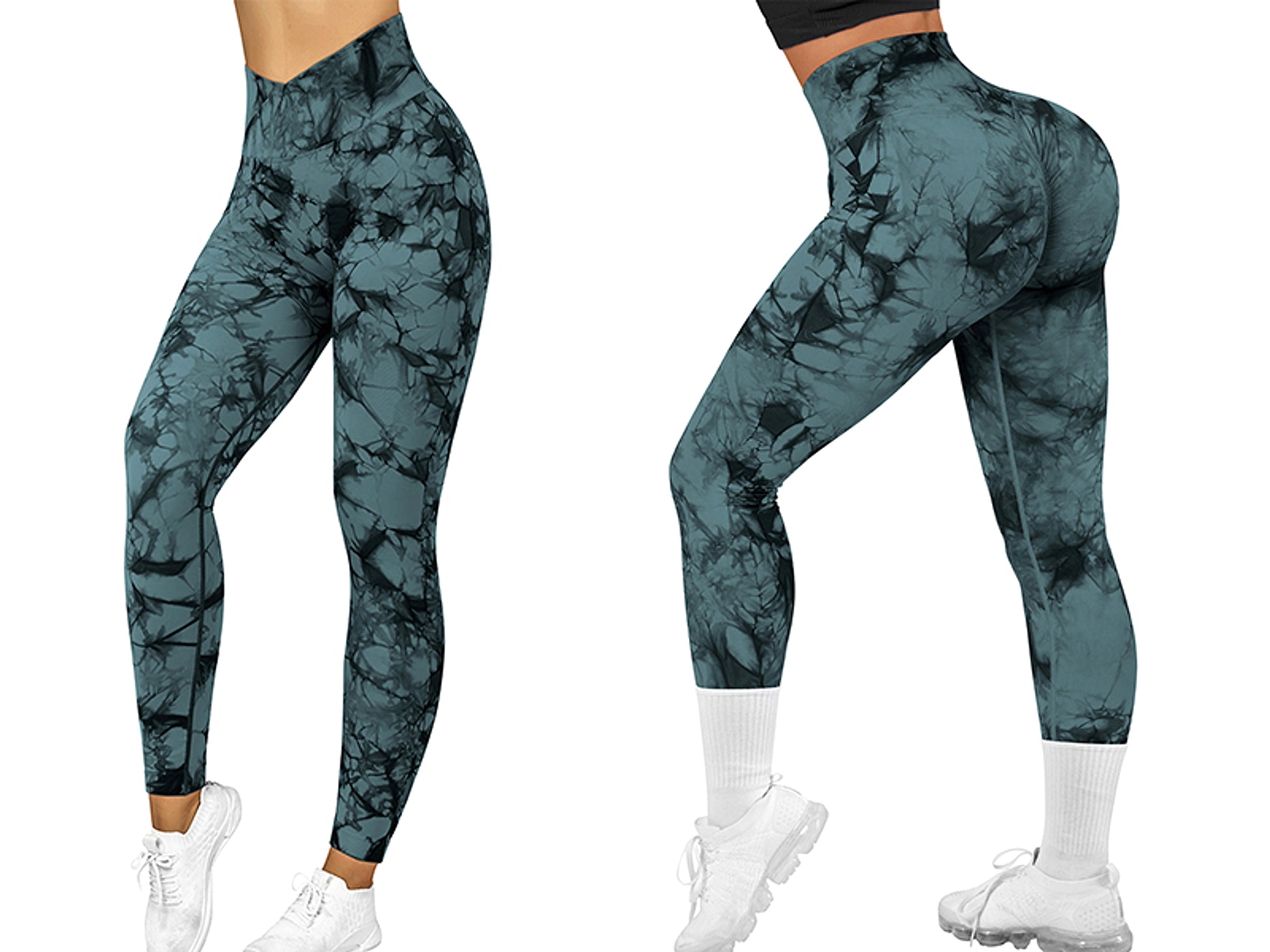 Seamless Tie Dye Leggings Women Yoga Pants Push Up Sport Fitness Running Gym Leggings - enhanced image 6