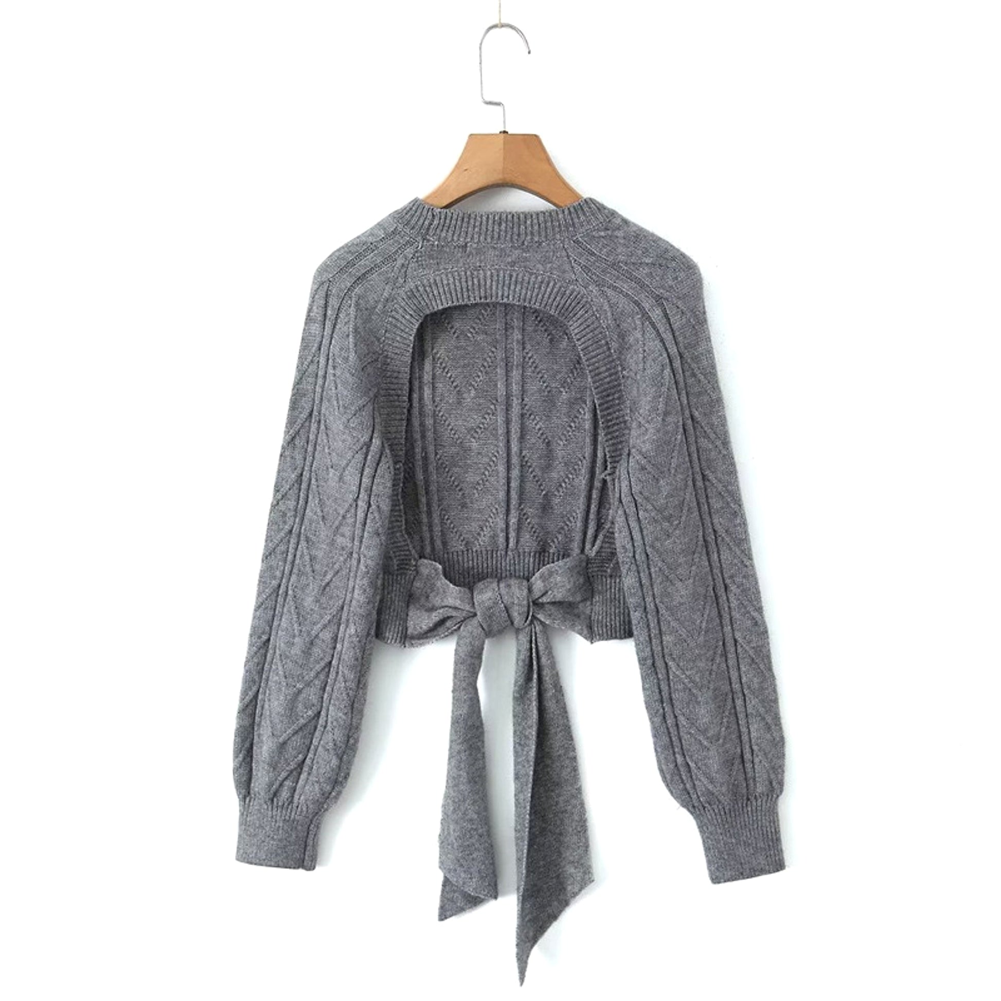 A.1 Short Backless Knitted Sweater Women - enhanced image 6
