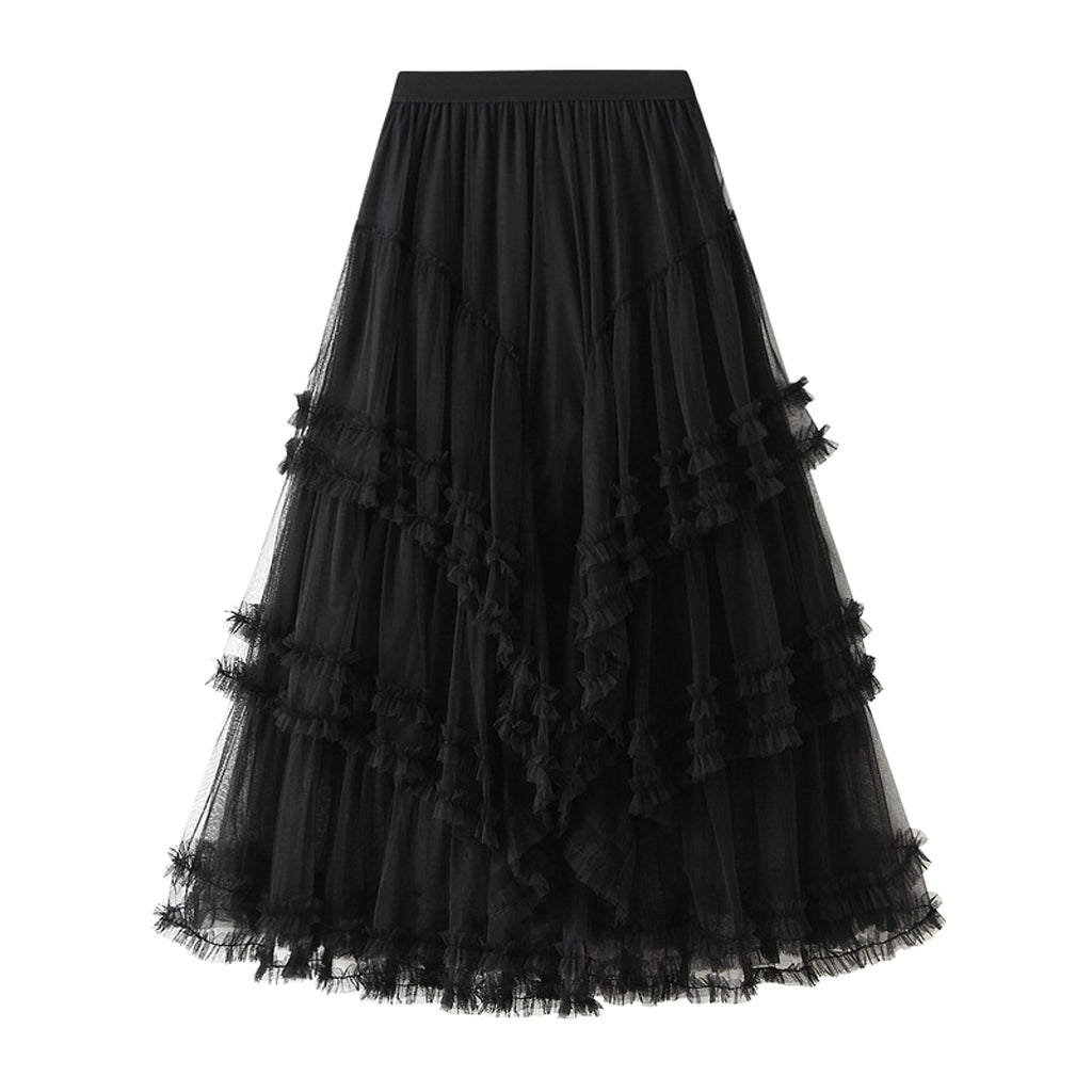 Slimming Multi-layer High-grade Gauze Skirt High-grade Skirt - enhanced image 6