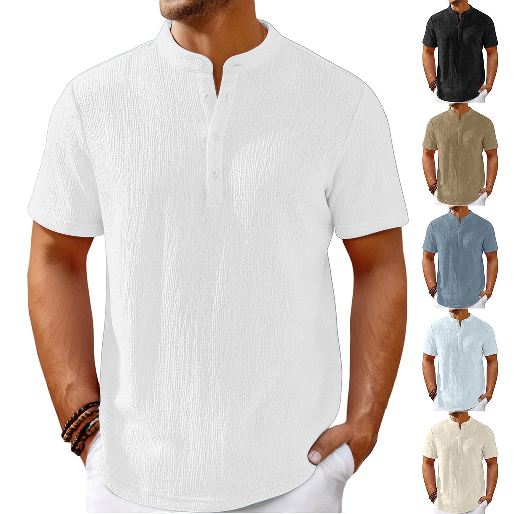 Striped Cotton-Linen Henley – Haute Edition 25 - enhanced image 6