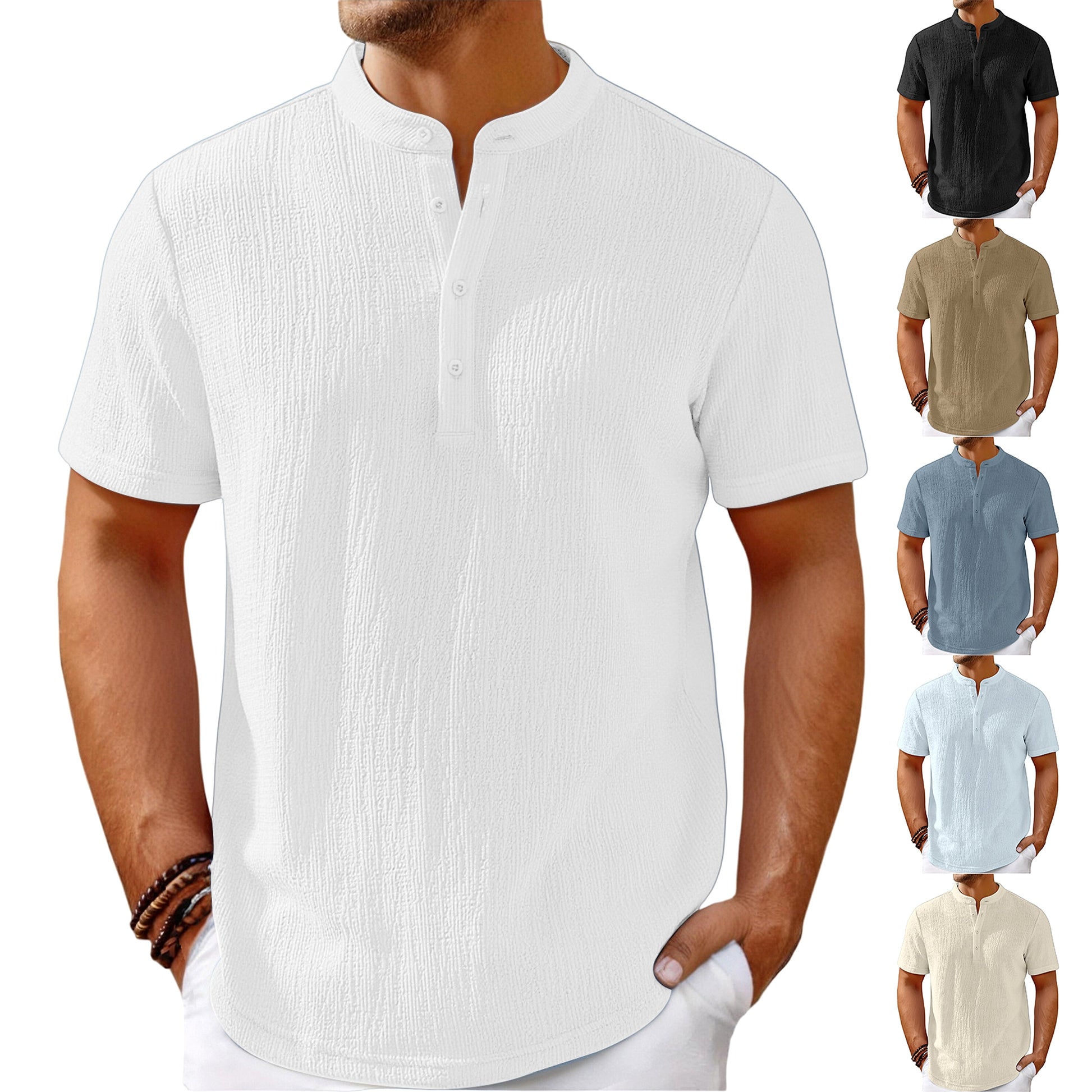 Striped Cotton-Linen Henley – Haute Edition 25 - enhanced image 6