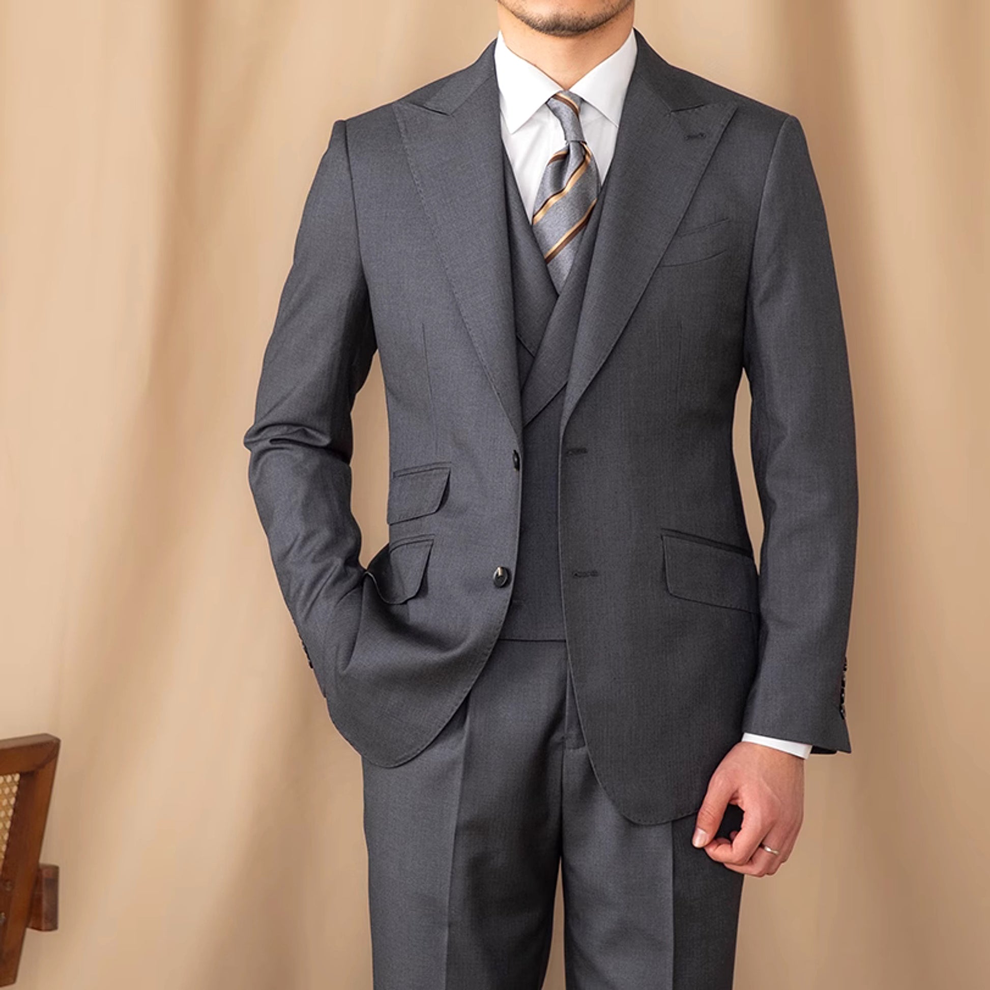 Woolverton™ – Three-Piece Pure Wool Business Suit - enhanced image 6