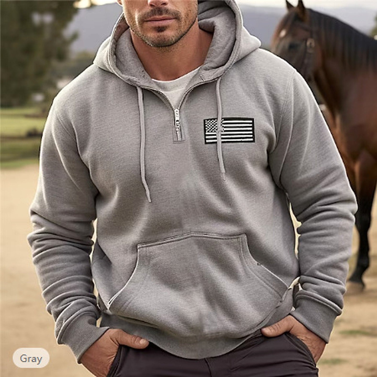 Sweater Men's Autumn New Casual Fashion Fashion Brand Hooded Trend - enhanced image 6
