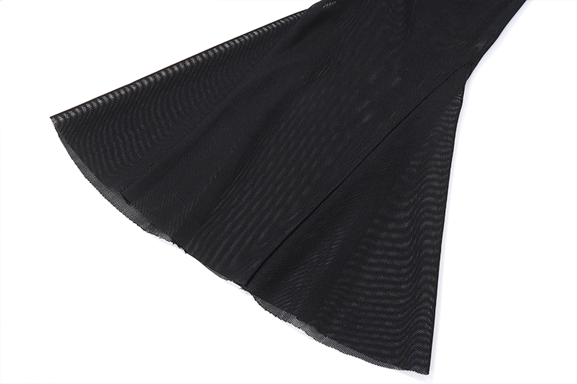 Temperament Crew Neck Horn Long Sleeve Mesh Dress Skinny Skirt - enhanced image 6