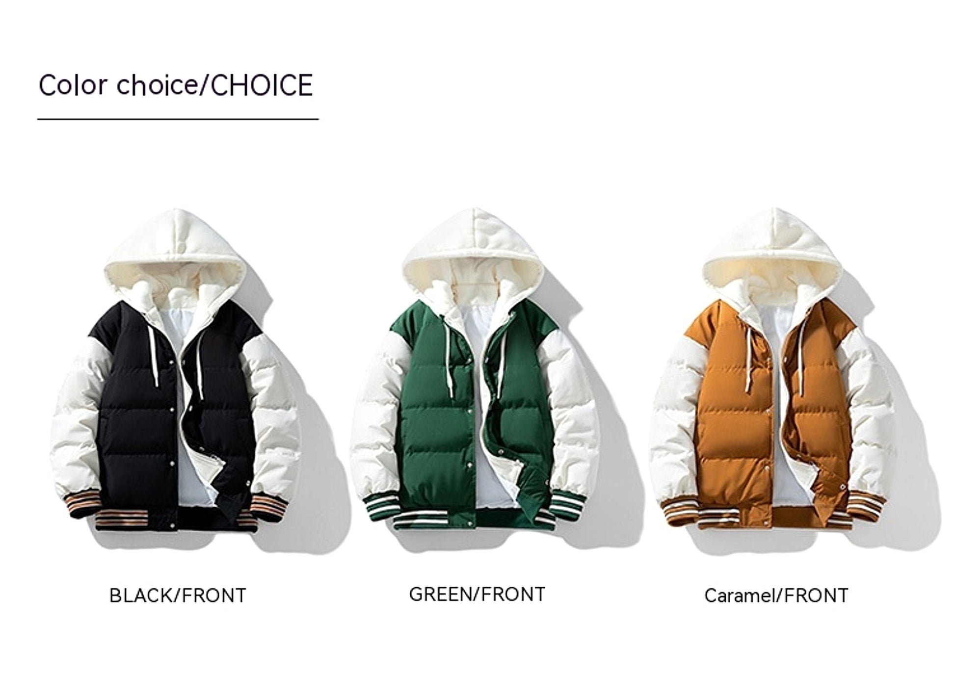 Thickened Down Cotton Jacket With Hood And Two Fake Pieces Men - enhanced image 6