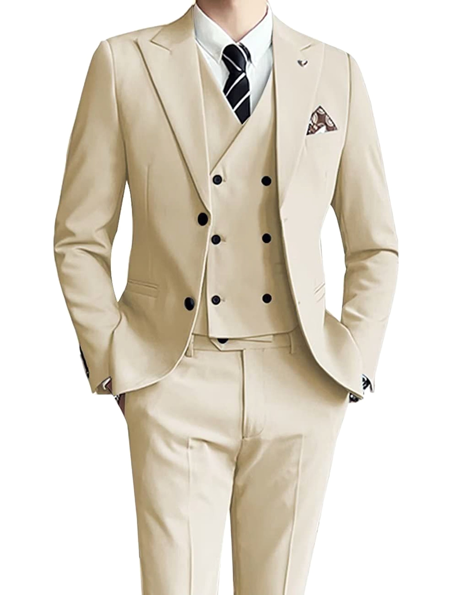 Ceremonté™ – Slim Fit Three-Piece Wedding Suit - enhanced image 6