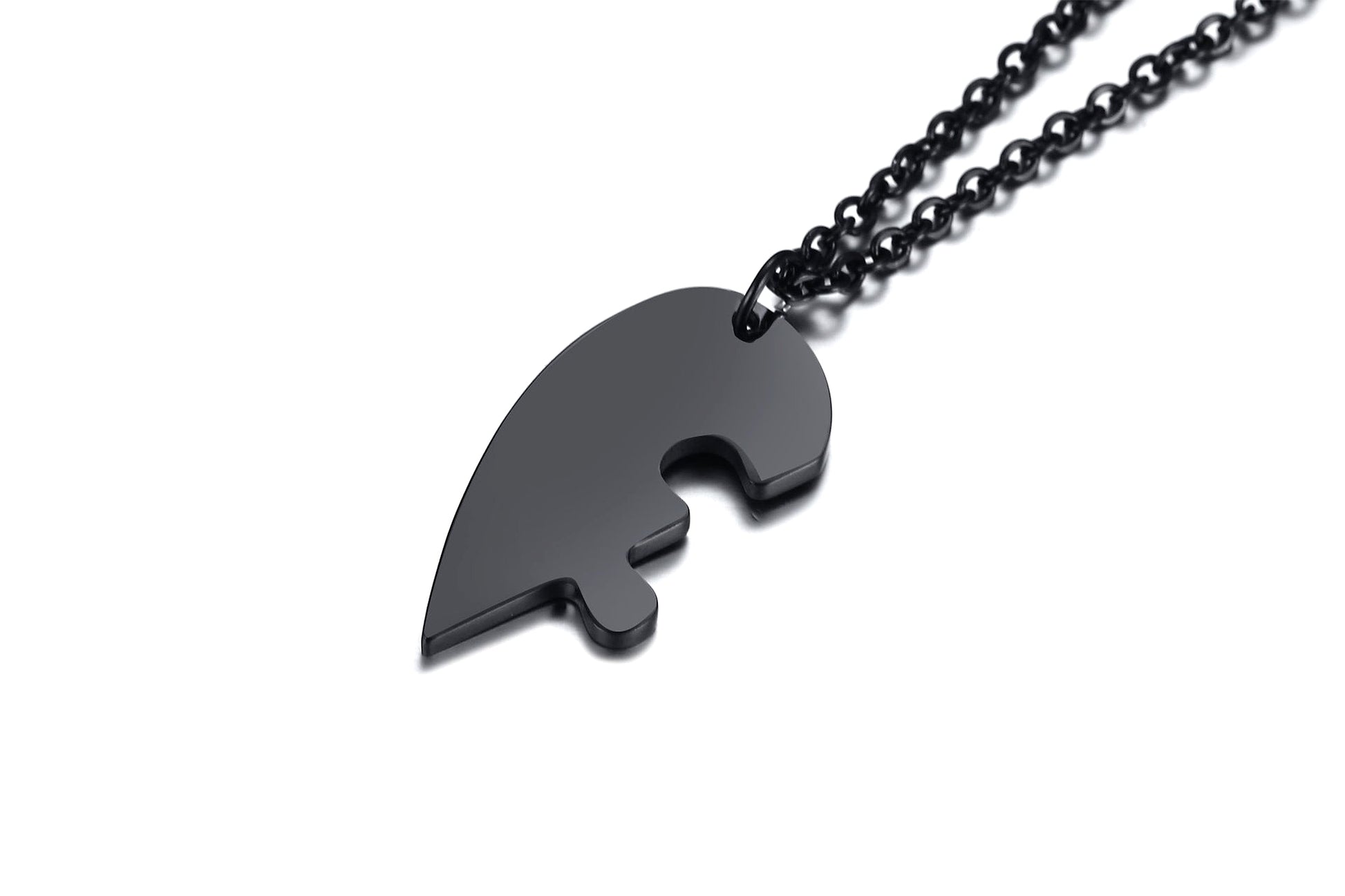 Titanium Steel Heart-Shaped Friendship Pendant – Two-Piece Jewelry - enhanced image 6