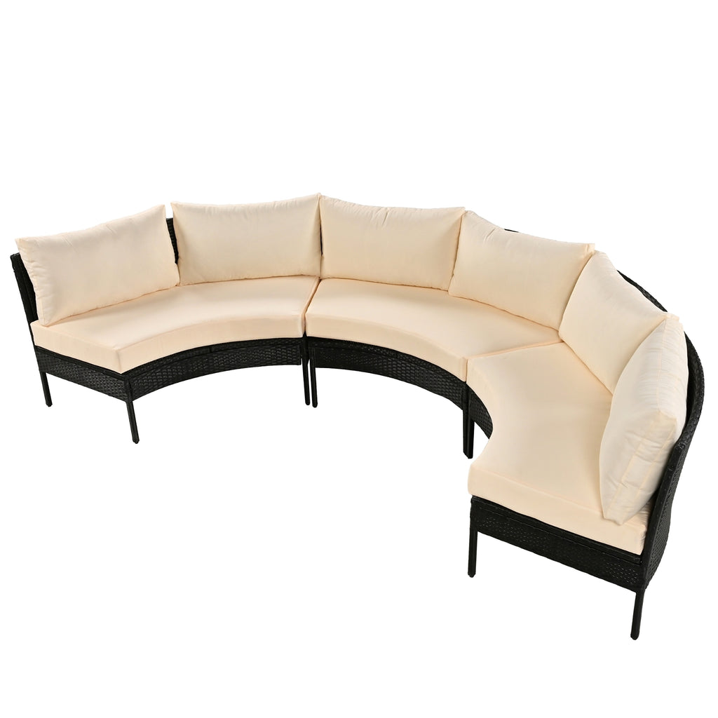 LuneluX_Home – Outdoor Lounge Set - 3 pcs. (Rattan-Waterproof) - enhanced image 6