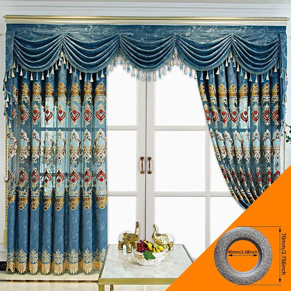 VeluRomi™ – Modern Velvet Embroidered Curtains for Light-Proof Elegance - enhanced image 6