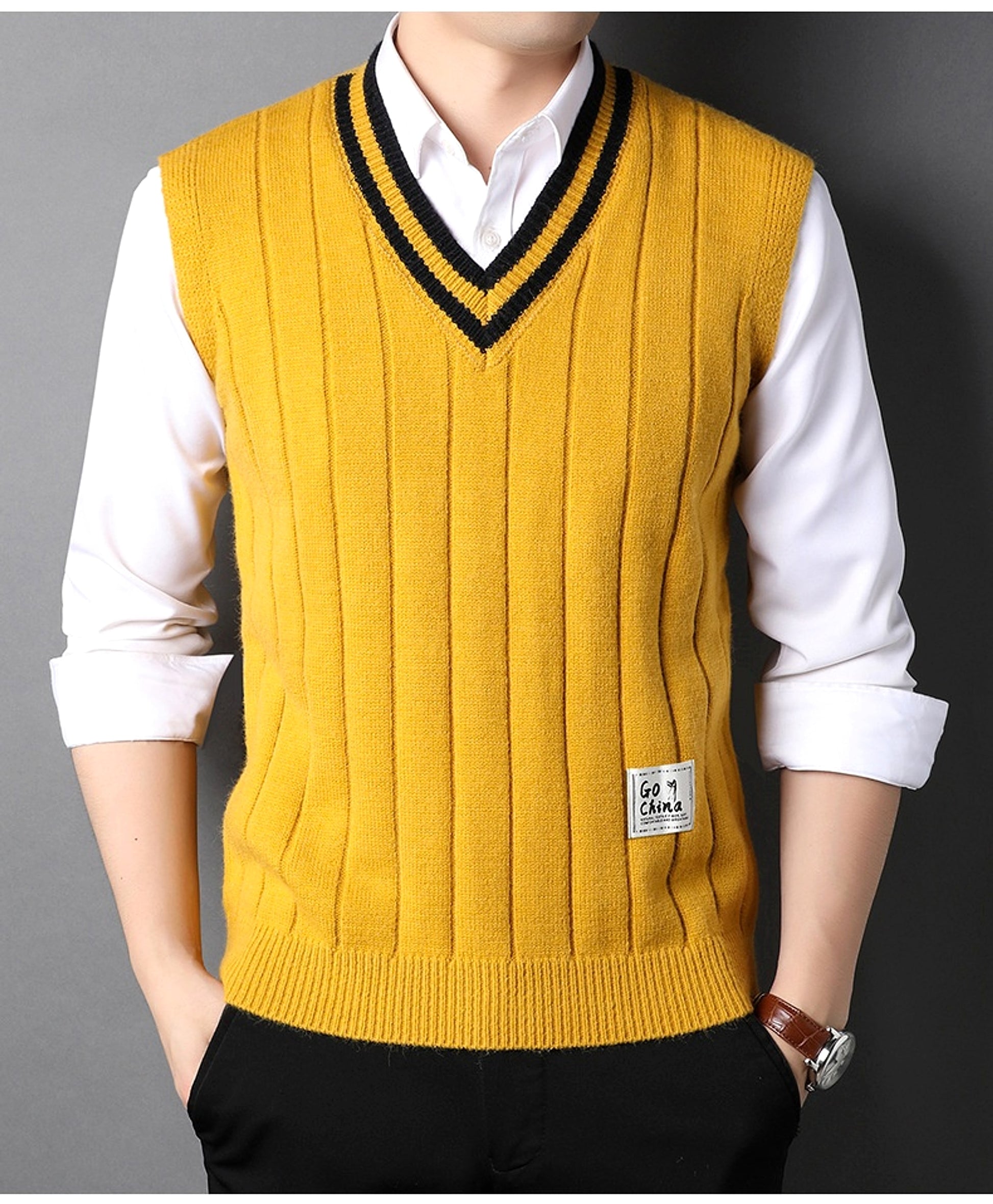 Vest Men's Sleeveless Thermal Sweater - enhanced image 6