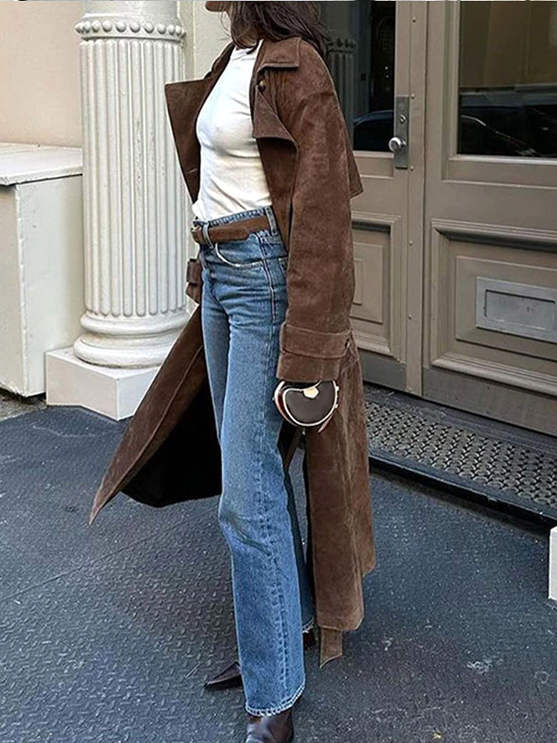 Vintage Brown Slim Coat – Haute Edition 25 - enhanced image 6