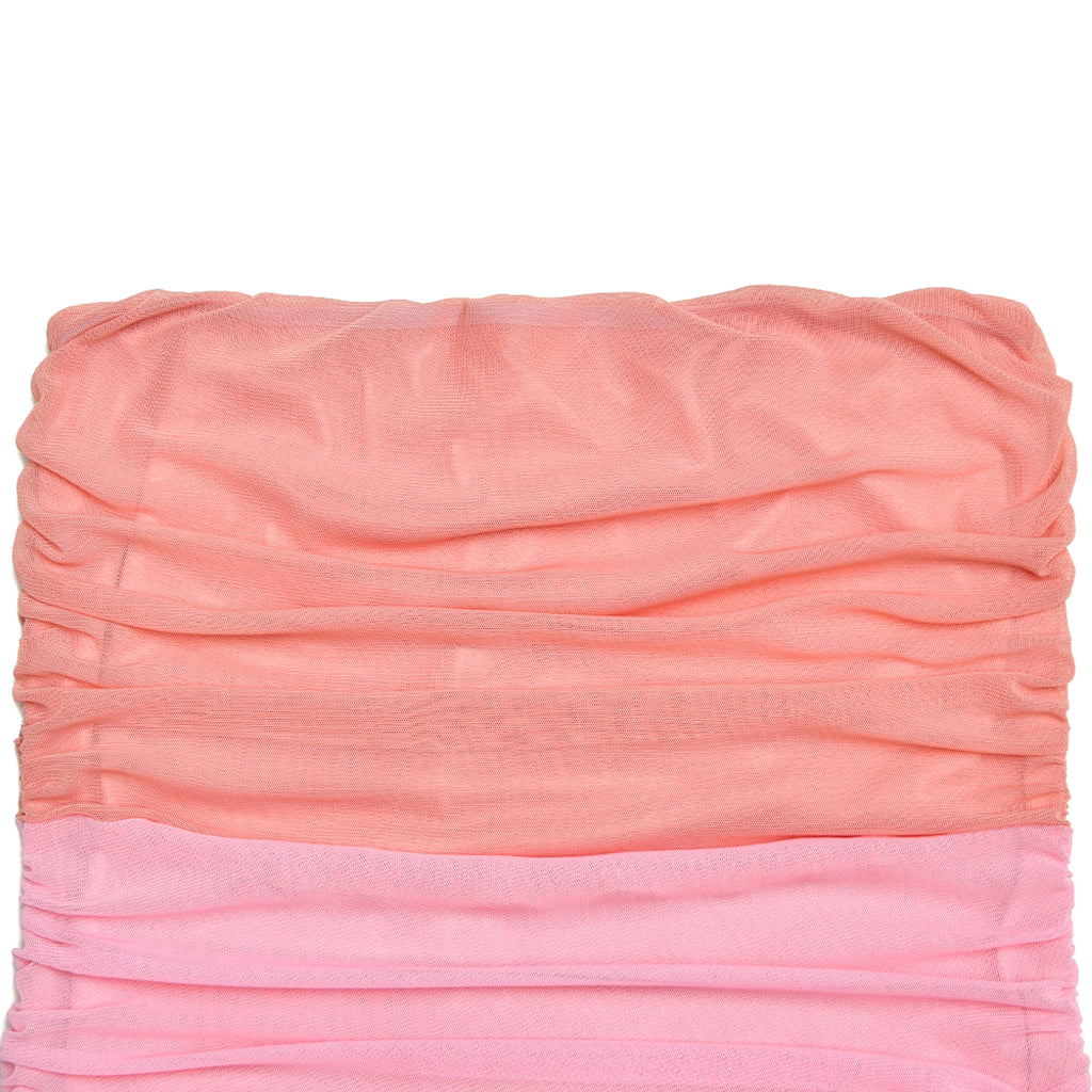 A1. Women's Off-neck Tube Top Mesh Splicing Package Hip Skirt Dress - enhanced image 6