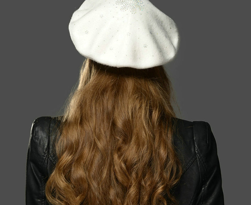 Wool warm beret hat cap - enhanced image 6