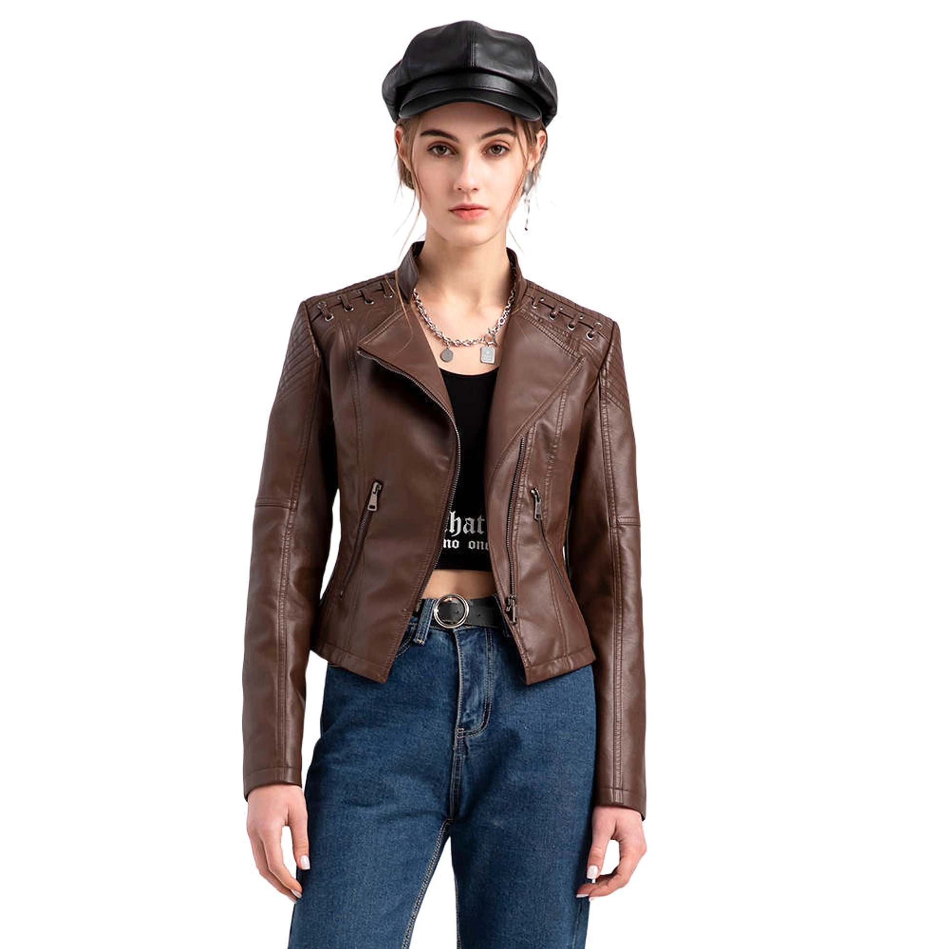 UrbanMuse™ – Faux Leather Chic Rider Jacket - enhanced image 6