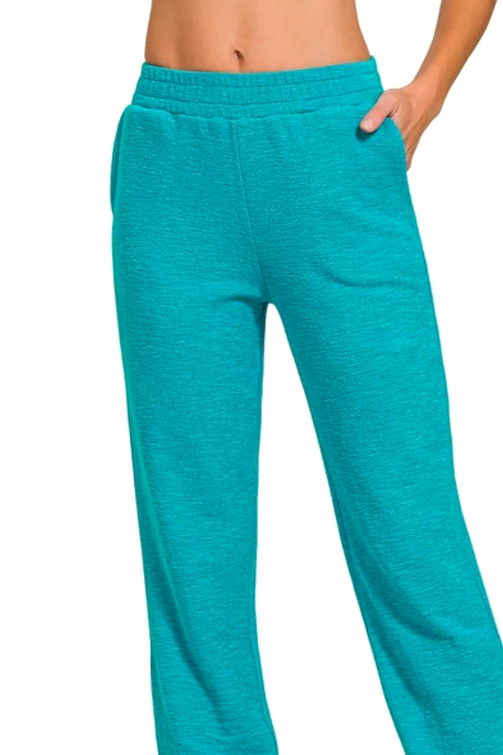 Zenana Cotton Slub Jogger Pants - enhanced image 6
