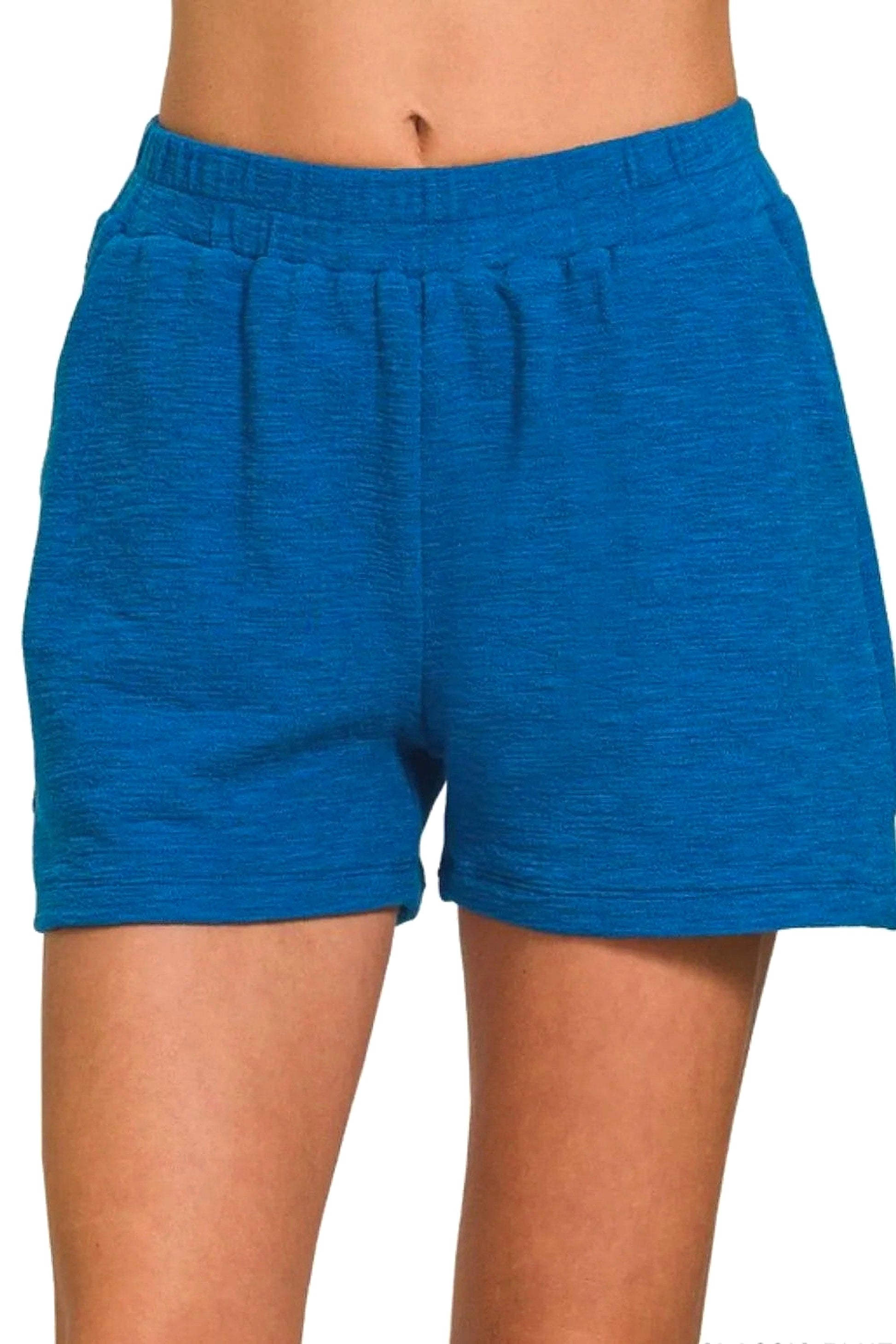 Zenana Cotton Slub Shorts - enhanced image 6