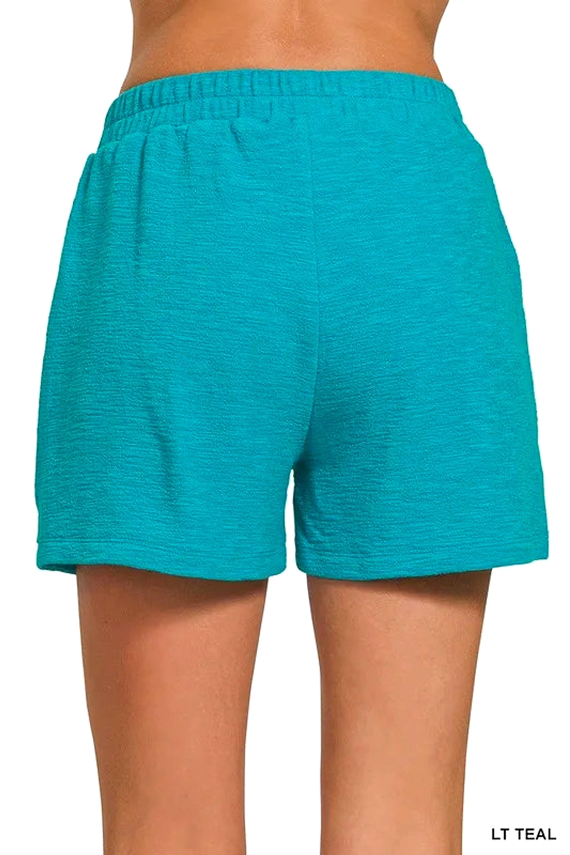 Zenana Cotton Slub Shorts - enhanced image 6