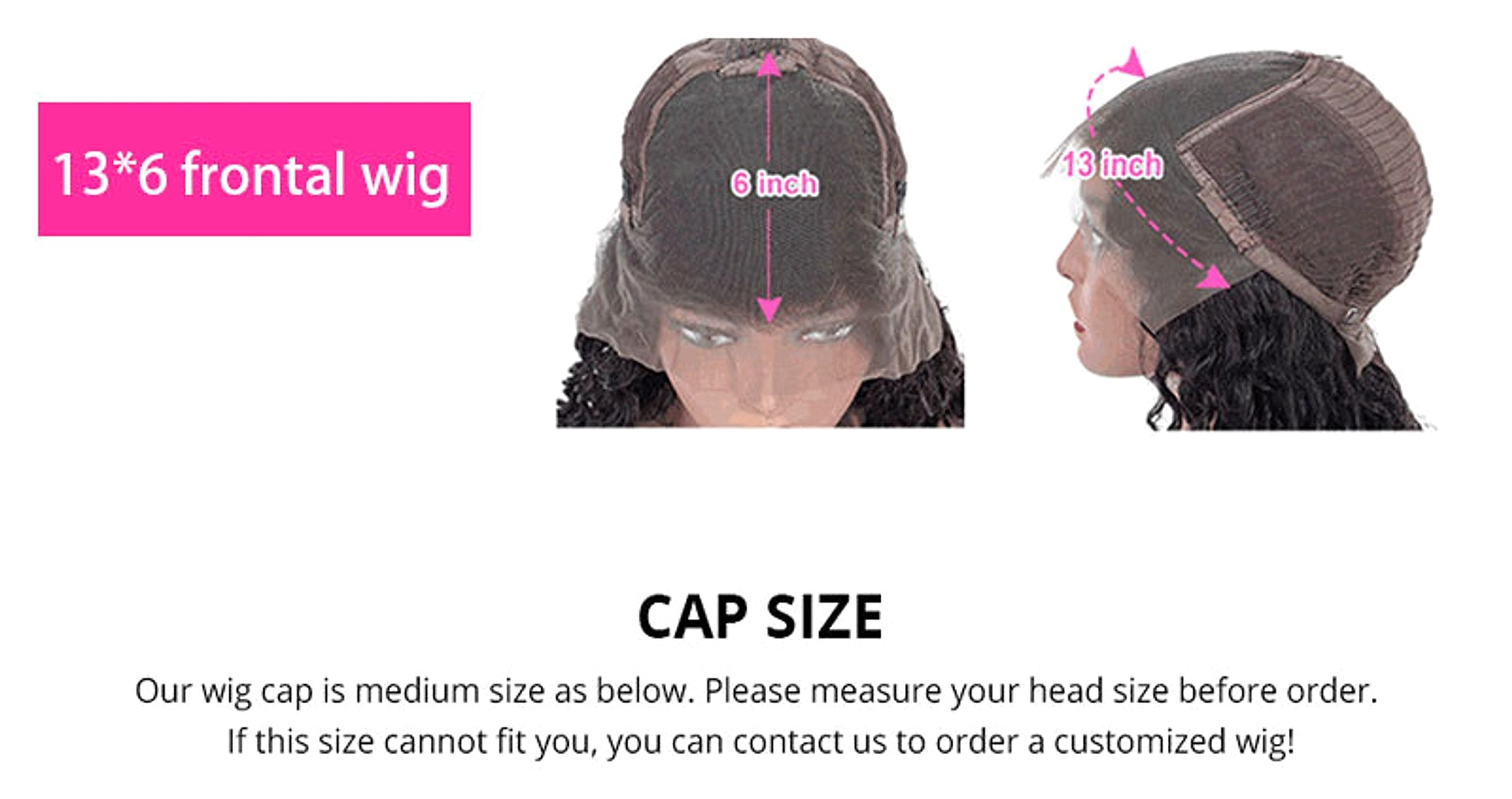 13X4 Front Lace Head Cover Real Hair Wig Transparent Lace - enhanced image 7
