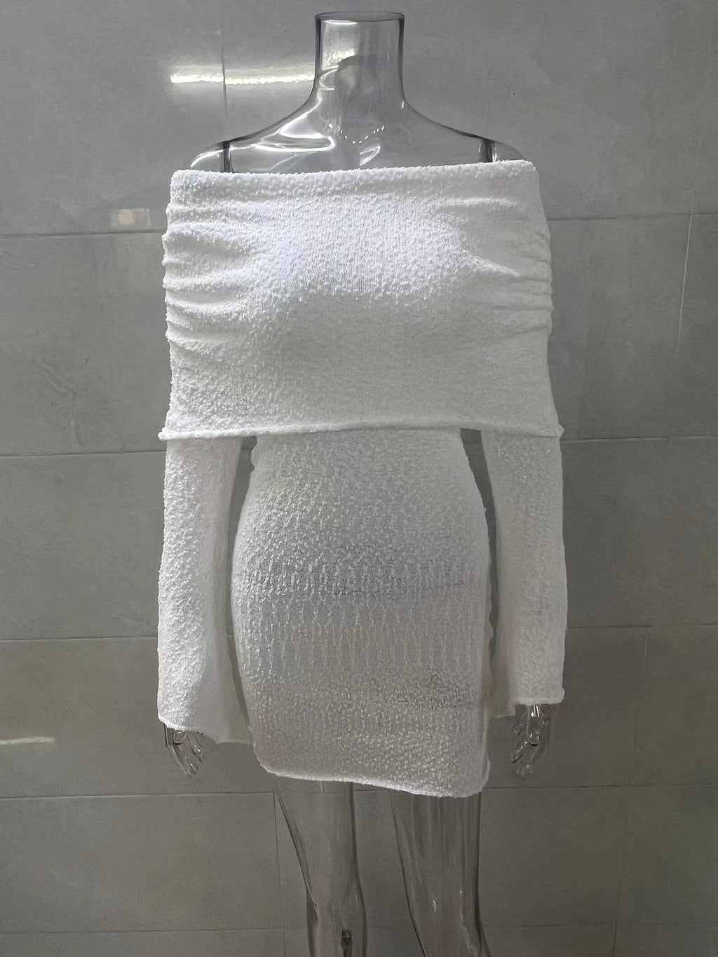 25 Edition – Off-Shoulder Knit Bodycon Dress - enhanced image 7